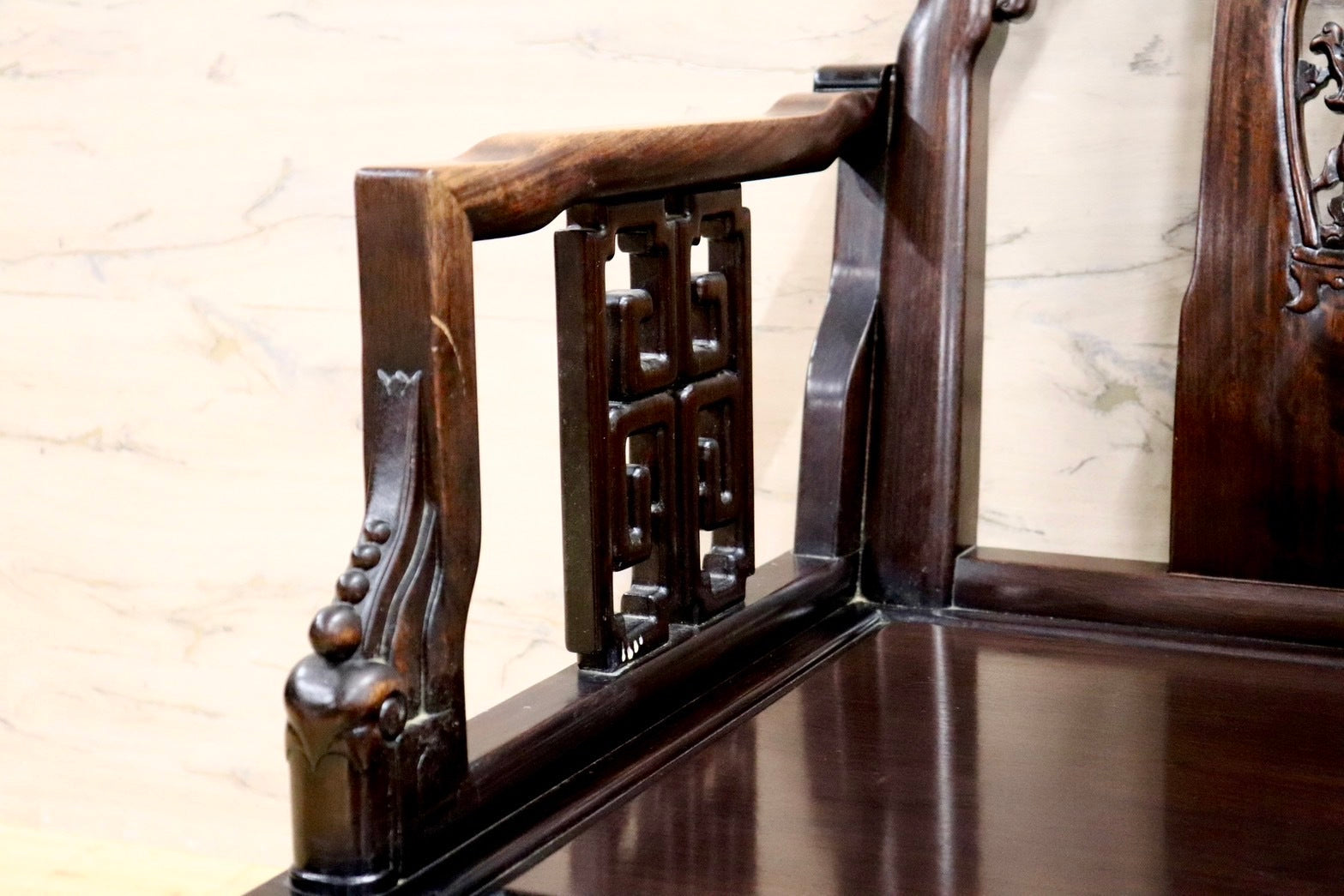 GMHS297DD○中国美術 唐木家具 アームチェア 椅子 無垢材 民藝 最高級 ヴィンテージ アンティーク アジアン