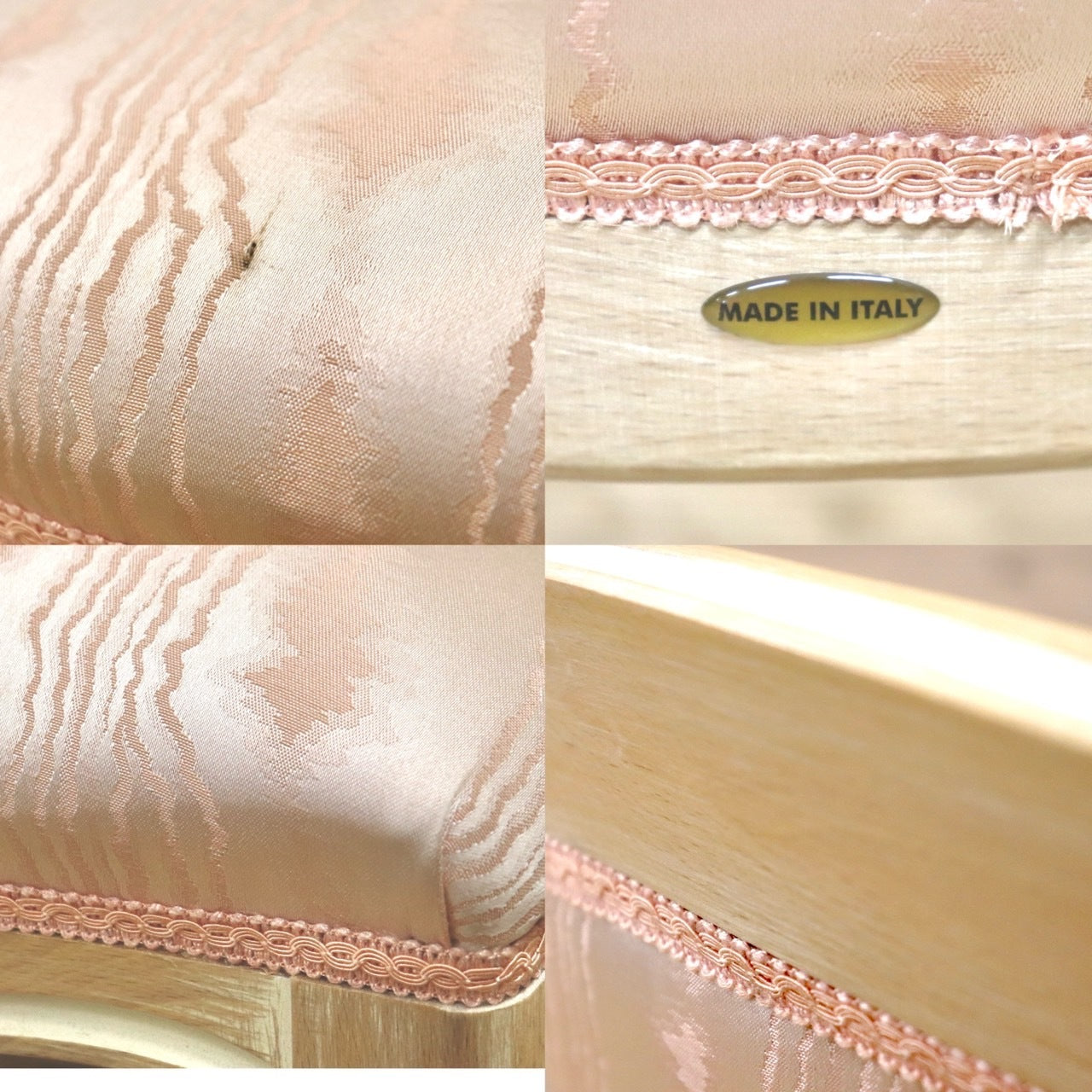 GMHN197B○イタリア製 サロンチェア 椅子 クラシック ヨーロピアン エレガント 姫家具 ロココ調