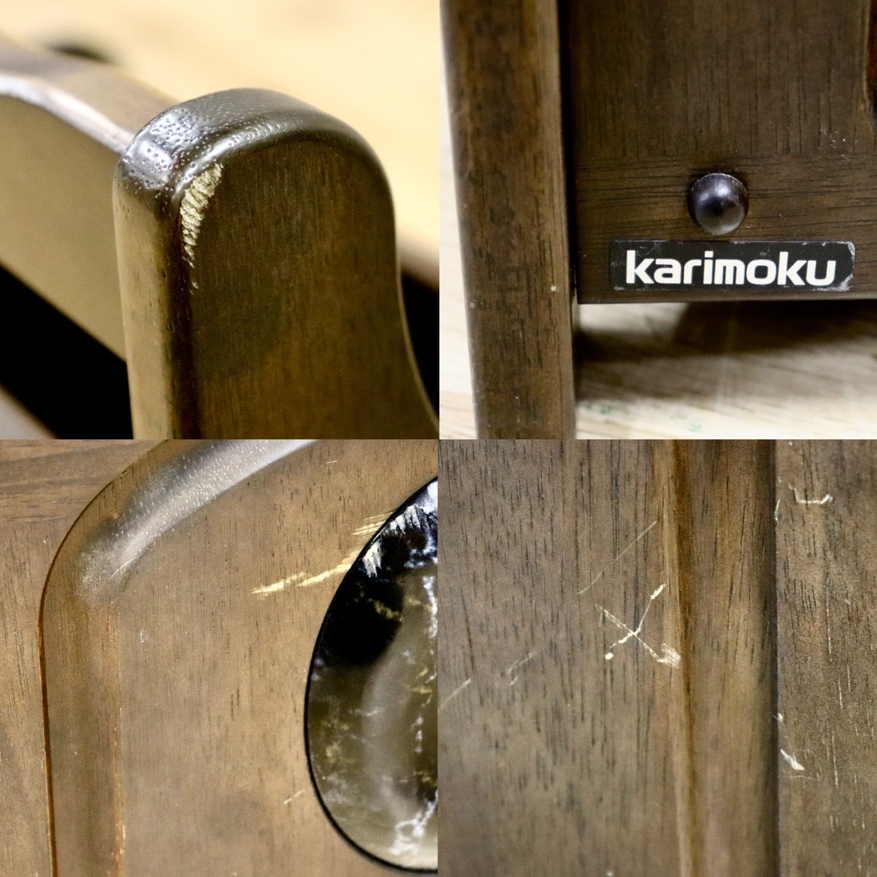 GMHF24○karimoku / カリモク マガジンラック ブックスタンド 木製 ブラウン 国産家具 アンティーク調