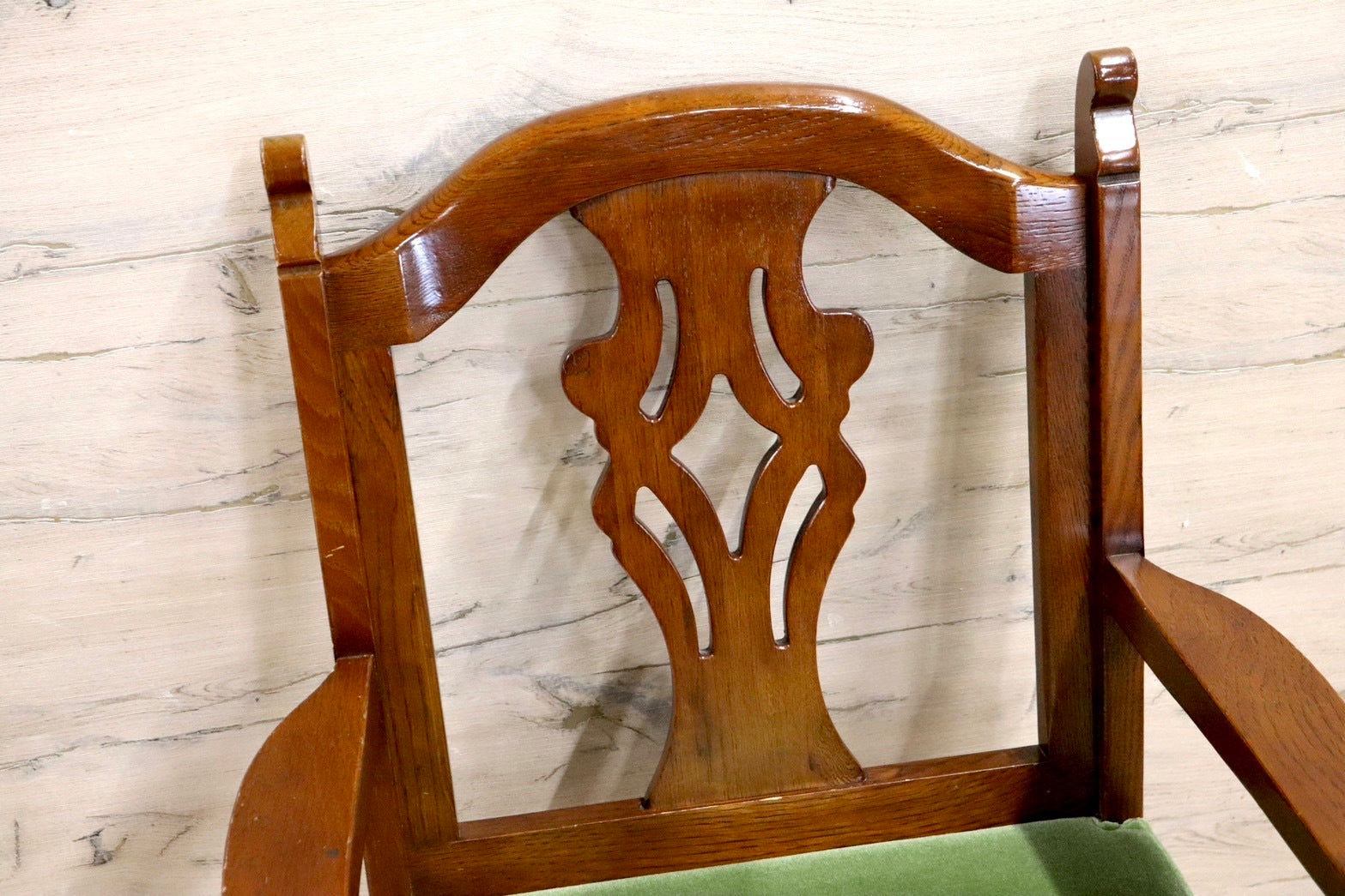 GMHS366C○三越ブルージュ Brugge ダイニングチェア 食卓椅子 アームチェア ヨーロピアン クラシック 英国カントリー モケットグリーン