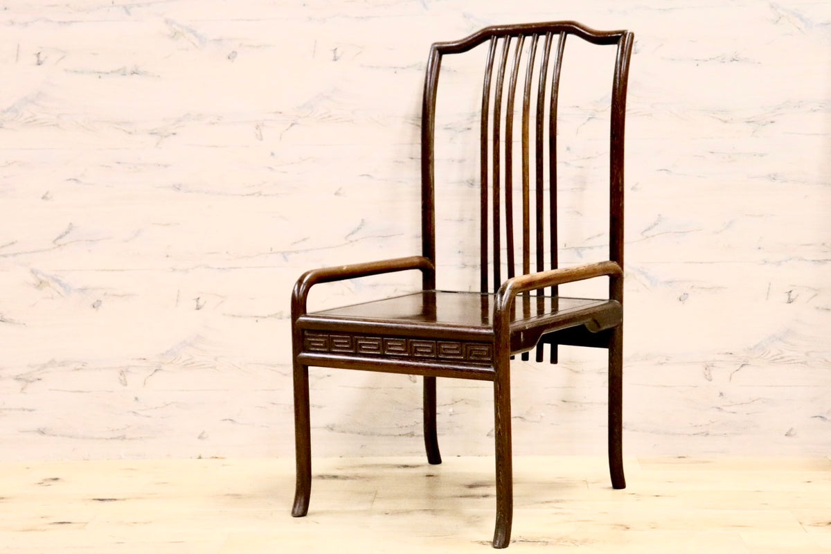 GMHS378I○唐木家具 鉄刀木 ダイニングチェア 食卓椅子 セミアーム 