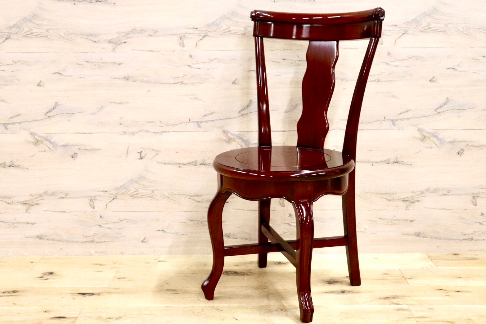 GMHN281A○唐木家具 ダイニングチェア 食卓椅子 花梨材 無垢 中国美術 高級家具 アジアン 展示品