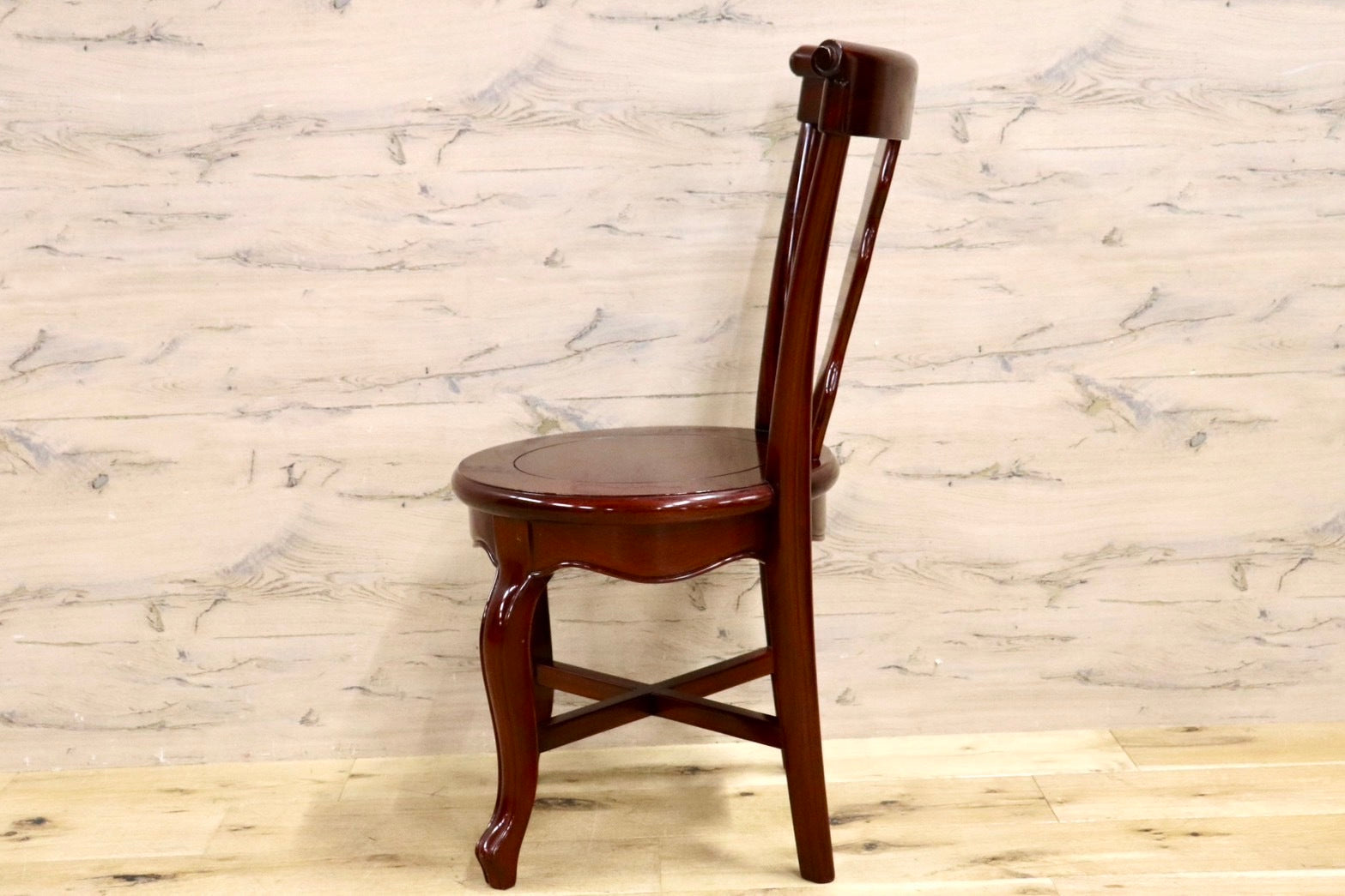 GMHN281A○唐木家具 ダイニングチェア 食卓椅子 花梨材 無垢 中国美術 高級家具 アジアン 展示品