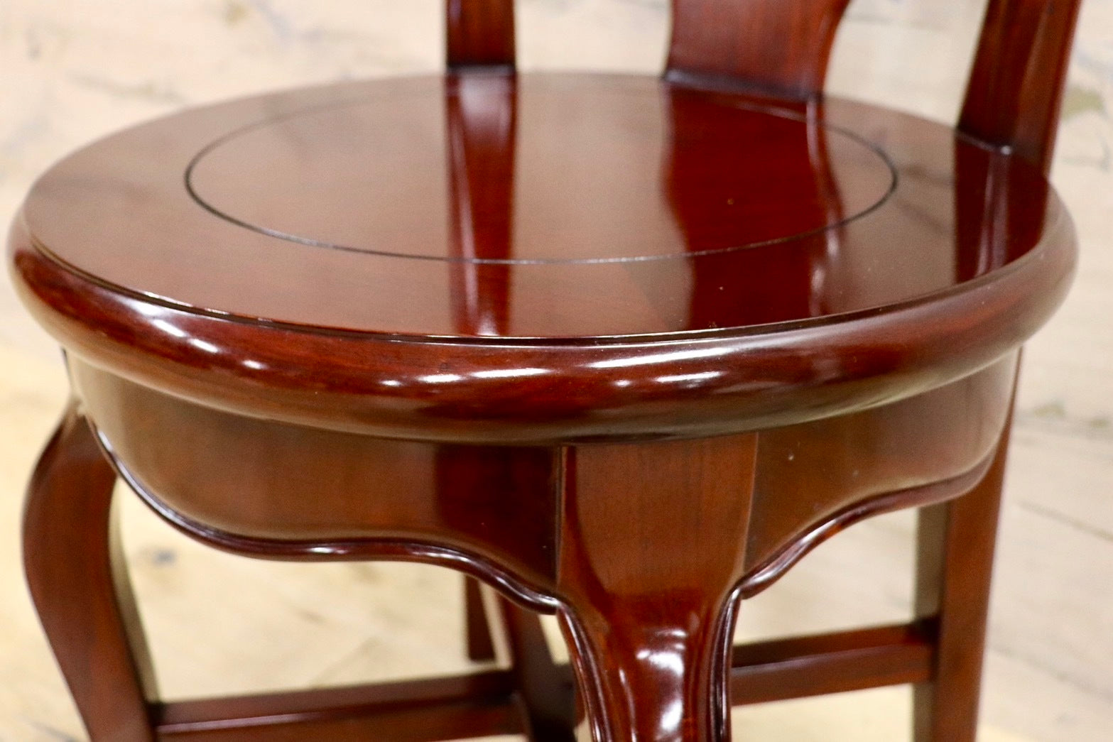 GMHN281A○唐木家具 ダイニングチェア 食卓椅子 花梨材 無垢 中国美術 高級家具 アジアン 展示品