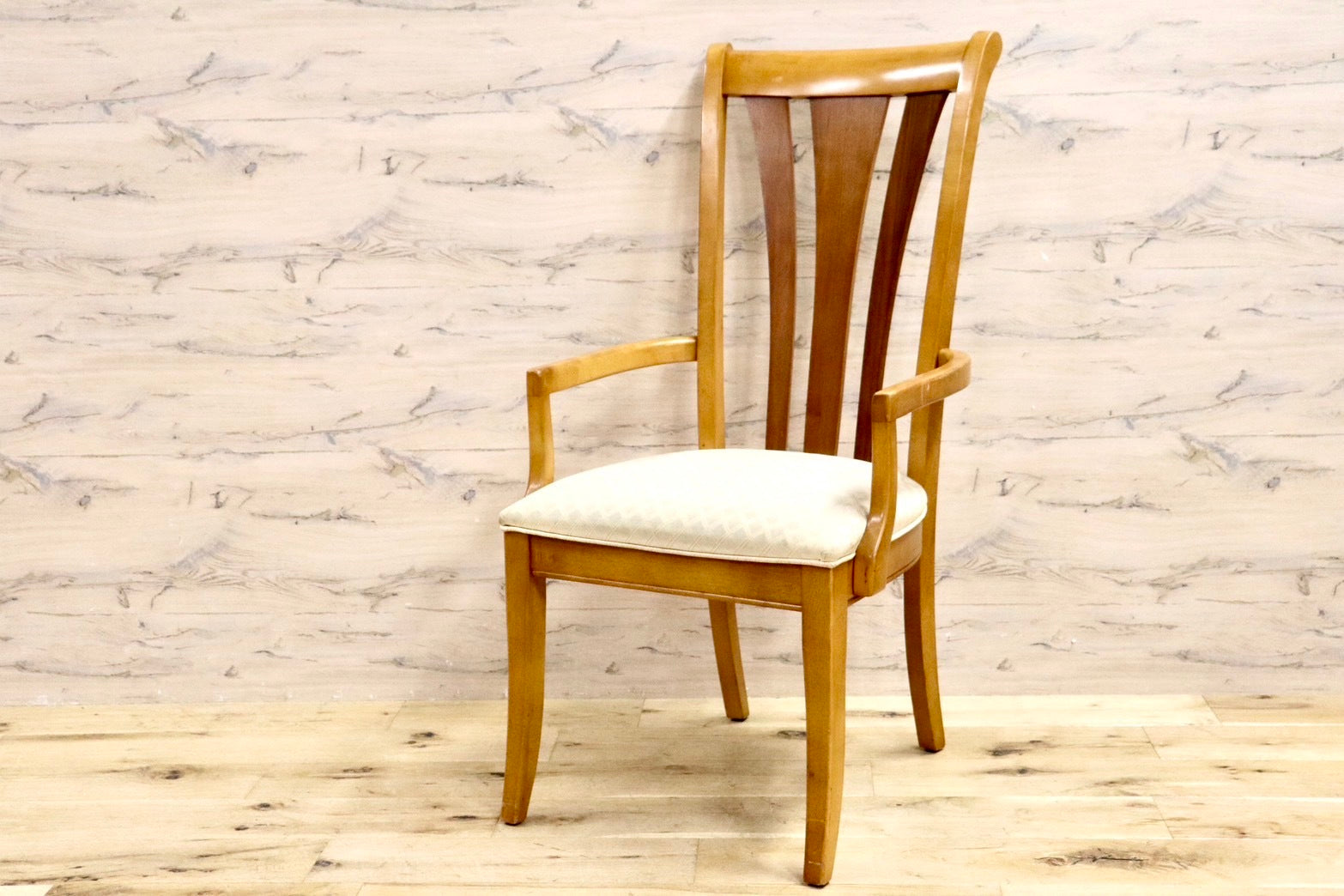 GMHK509○STANLEY FURNITURE / スタンレー ファニチャー アームチェア ダイニングチェア ファブリック ヴィンテージ アメリカ老舗高級