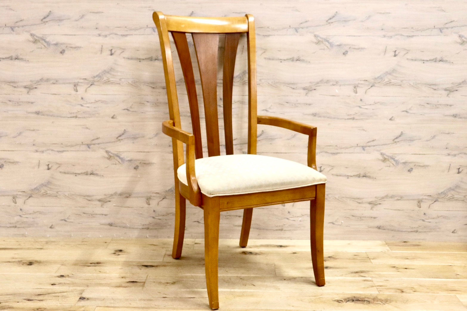 GMHK509○STANLEY FURNITURE / スタンレー ファニチャー アームチェア ダイニングチェア ファブリック ヴィンテージ アメリカ老舗高級