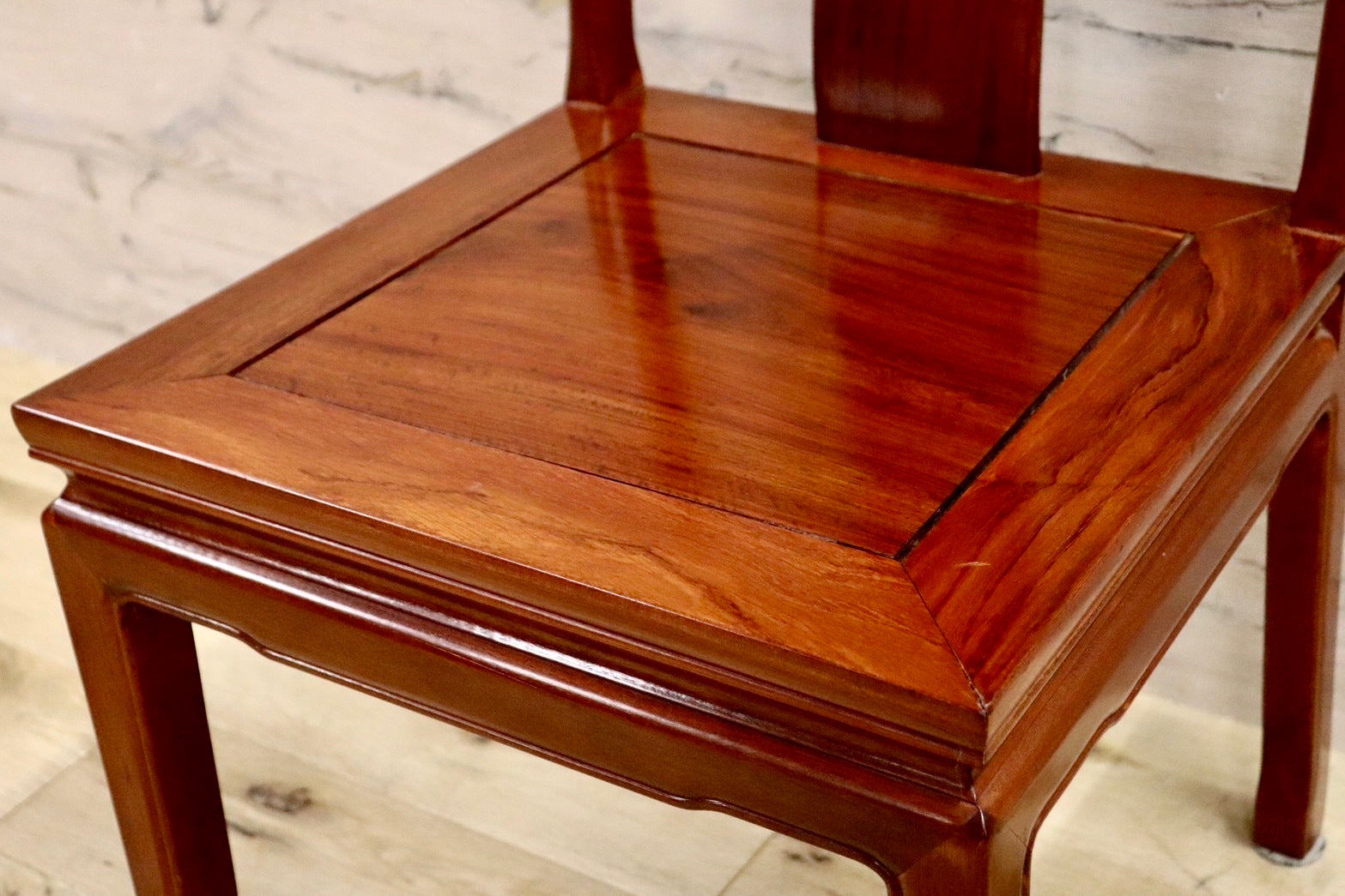 GMHK521B○唐木家具 ダイニングチェア 食卓椅子 アームチェア 花梨材 無垢 中国美術 高級家具 アジアン ヴィンテージ