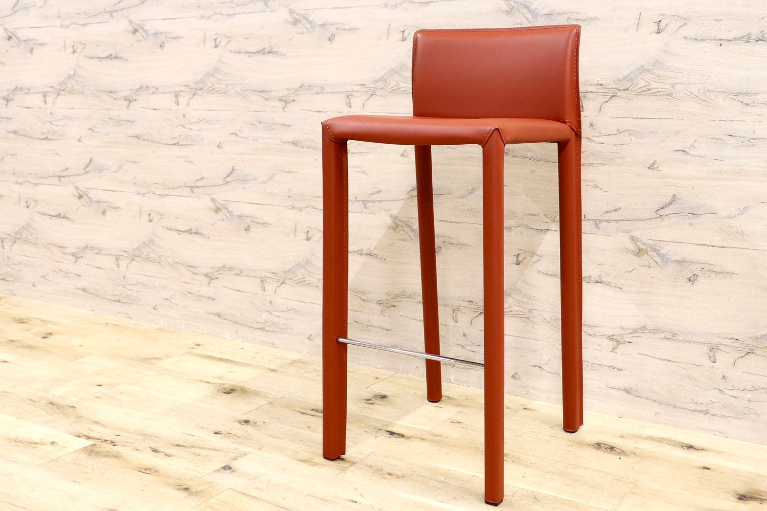 GMHN285B○アダル カウンターチェア ハイチェア バーチェア ハイスツール バースツール リサイクルレザー モダン シンプル 展示品