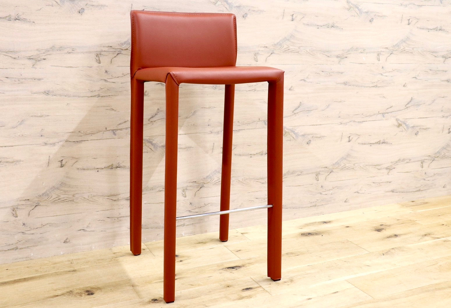 GMHN285B○アダル カウンターチェア ハイチェア バーチェア ハイスツール バースツール リサイクルレザー モダン シンプル 展示品