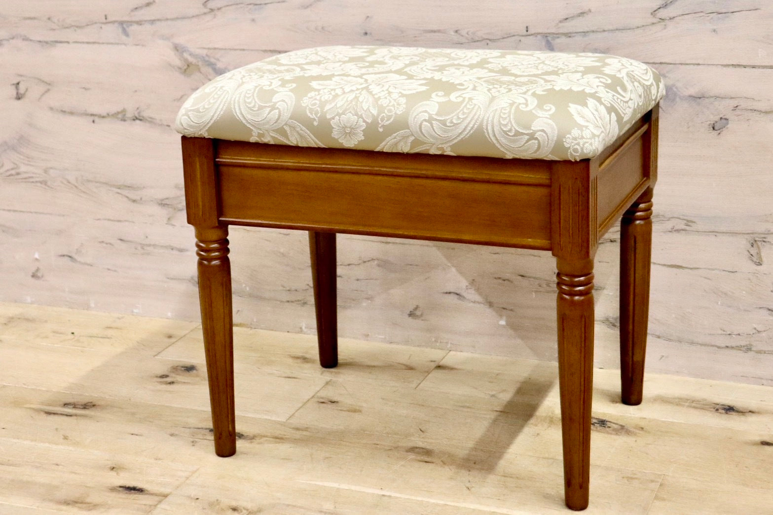 GMHN376A○スツール 腰掛け 椅子 チェア 玄関 ファブリック 木製 クラシック エレガント ヨーロピアン 展示品