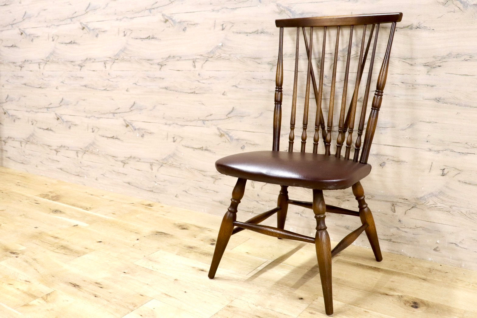 GMHH393A○飛騨産業 / HIDA キツツキ ダイニングチェア ウィンザーチェア 椅子 木製 ビンテージ アンティーク 古民家 ノスタルジック