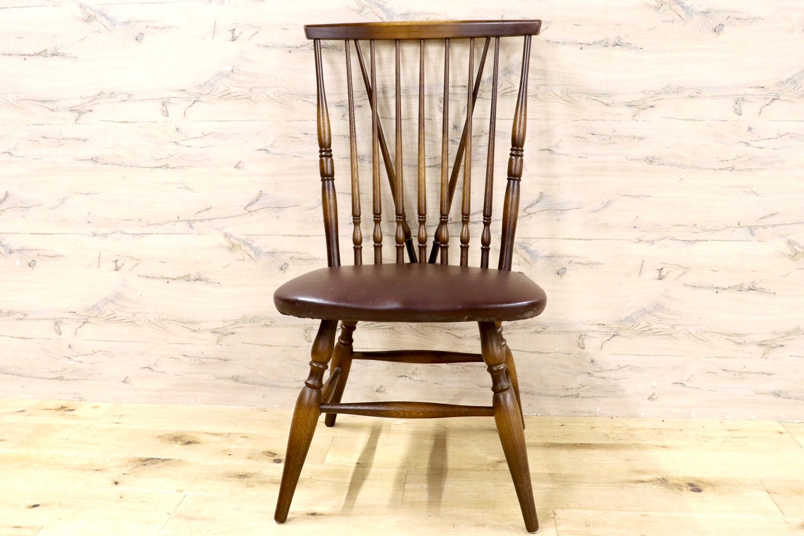 GMHH393A○飛騨産業 / HIDA キツツキ ダイニングチェア ウィンザーチェア 椅子 木製 ビンテージ アンティーク 古民家 ノスタルジック