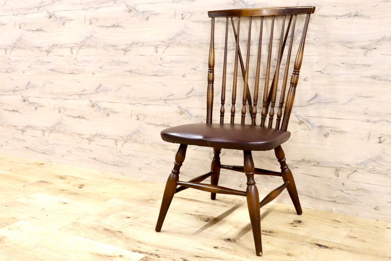 GMHH393C○飛騨産業 / HIDA キツツキ ダイニングチェアウィンザーチェア 椅子 木製 ビンテージ アンティーク 古民家 ノスタルジック