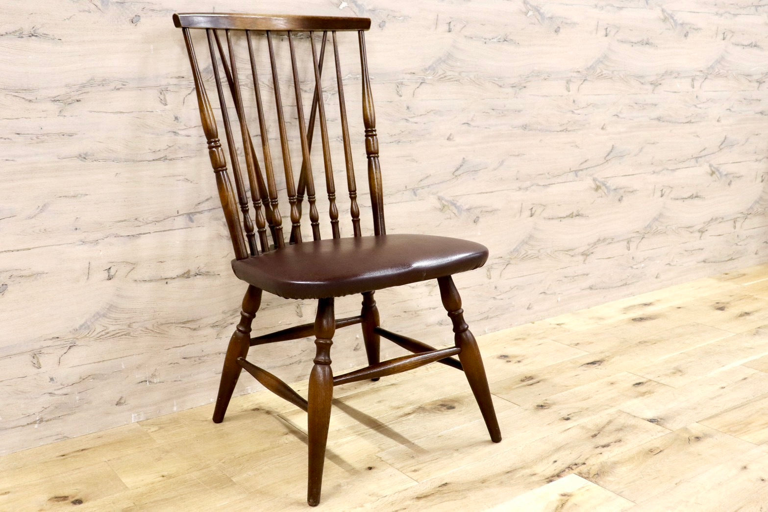 GMHH393C○飛騨産業 / HIDA キツツキ ダイニングチェアウィンザーチェア 椅子 木製 ビンテージ アンティーク 古民家 ノスタルジック