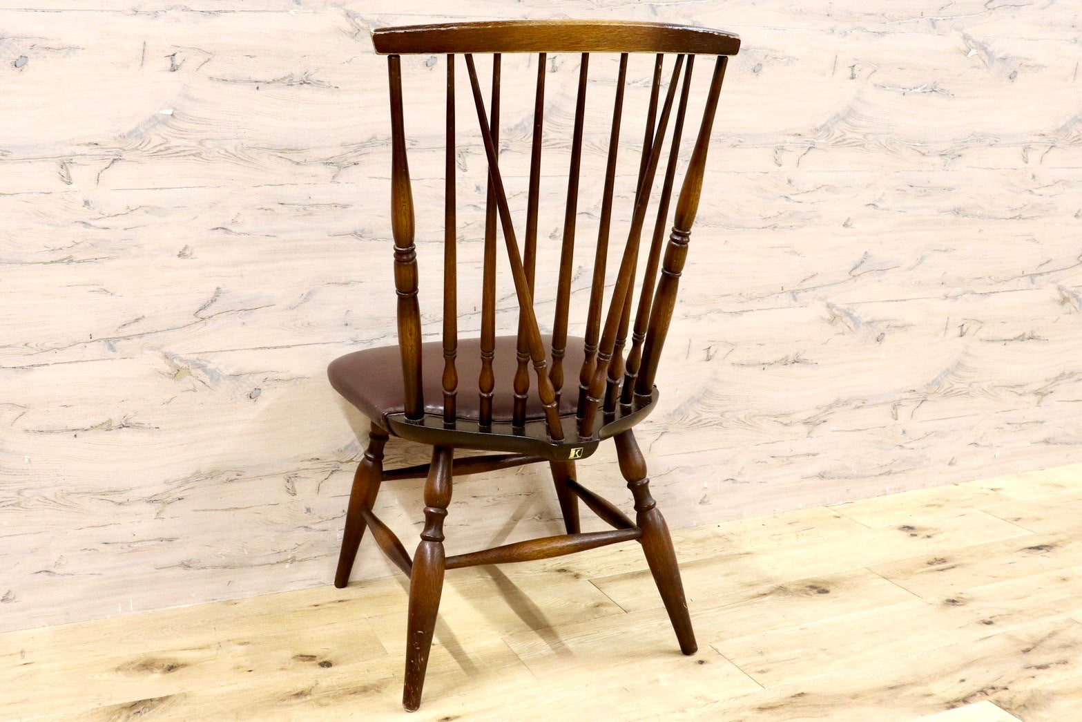 GMHH393C○飛騨産業 / HIDA キツツキ ダイニングチェアウィンザーチェア 椅子 木製 ビンテージ アンティーク 古民家 ノスタルジック