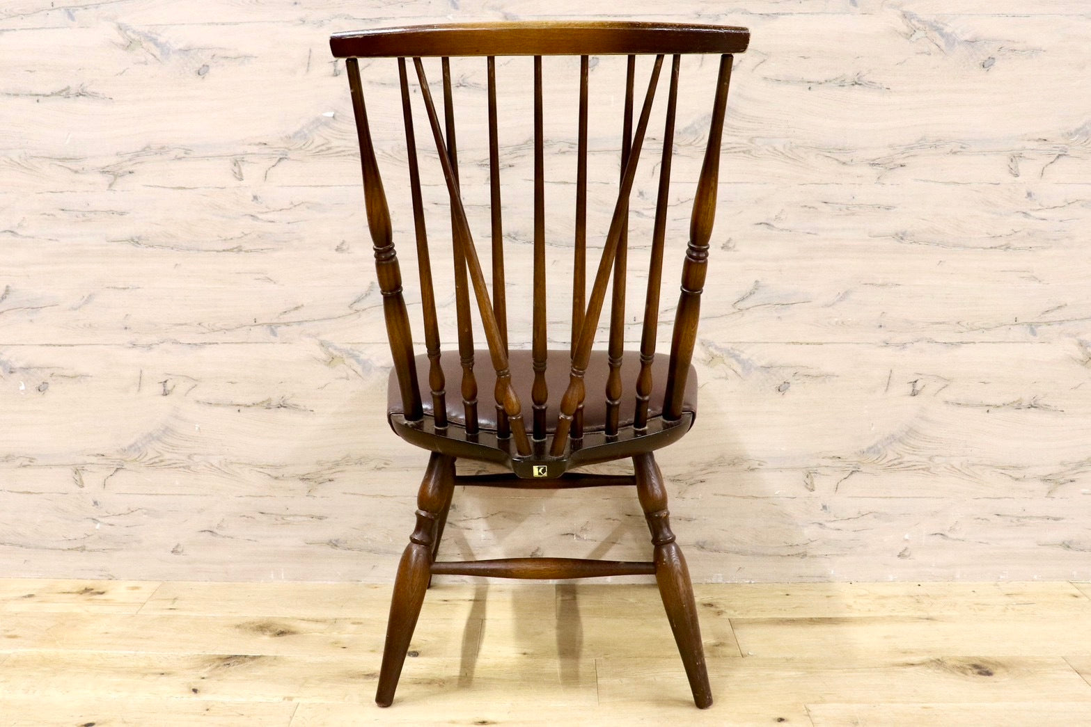 GMHH393D○飛騨産業 / HIDA キツツキ ダイニングチェアウィンザーチェア 椅子 木製 ビンテージ アンティーク 古民家 ノスタルジック