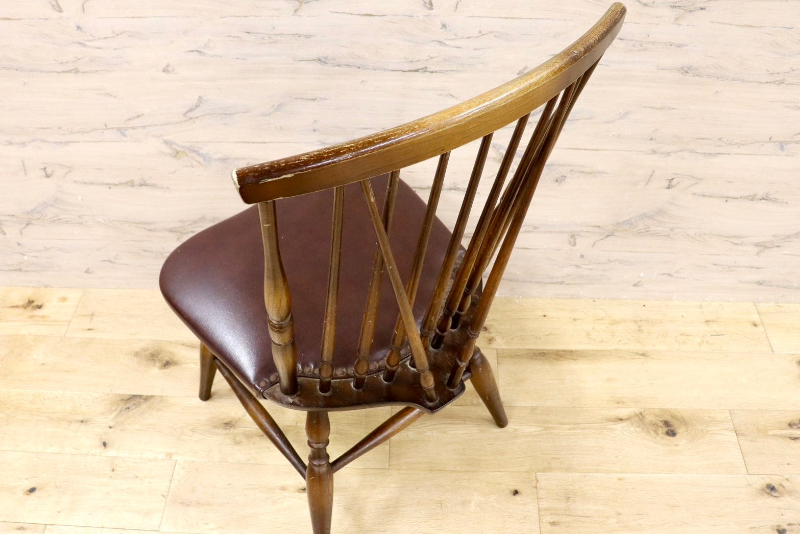 GMHH393D○飛騨産業 / HIDA キツツキ ダイニングチェアウィンザーチェア 椅子 木製 ビンテージ アンティーク 古民家 ノスタルジック