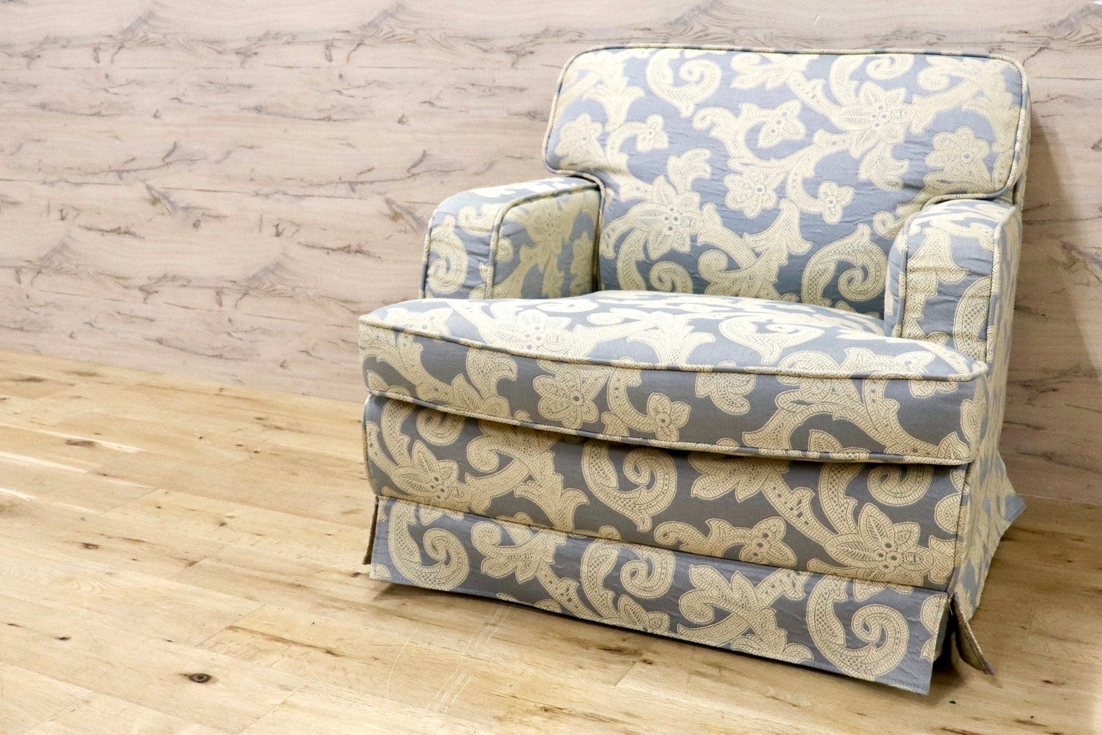 GMHS506E○CONDE HOUSE / カンディハウス インテリアセンター 北海道旭川 シングルソファ ファブリック 一人掛けソファ 水色 国産家具