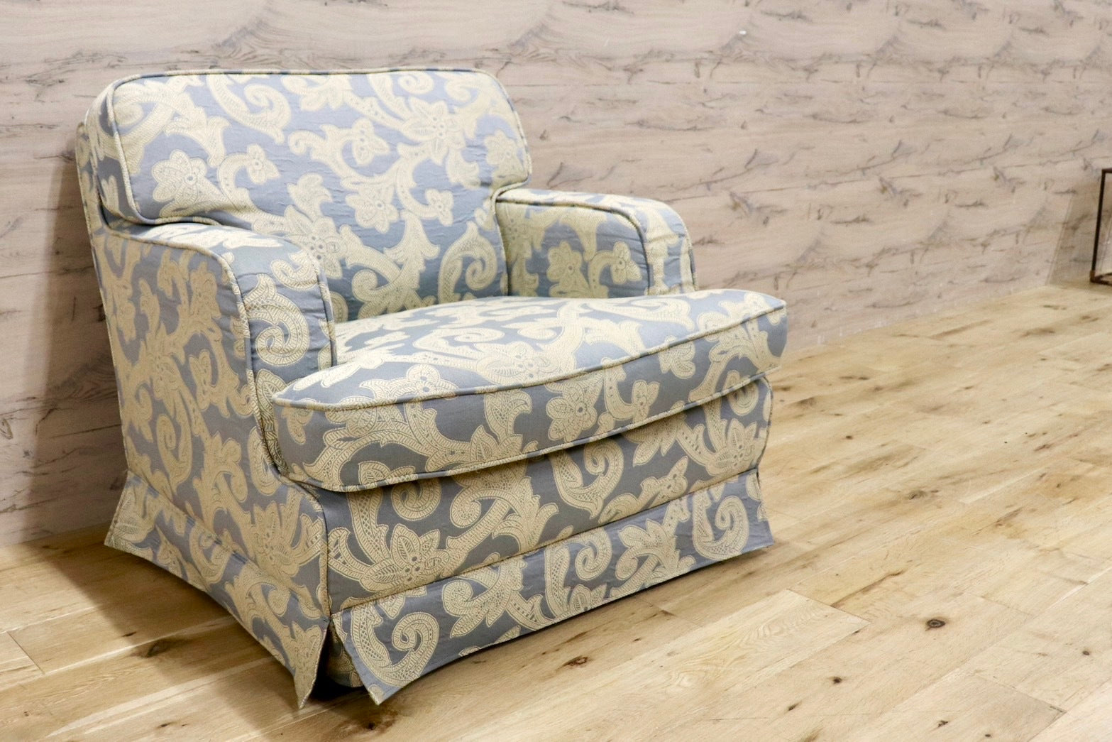 GMHS506E○CONDE HOUSE / カンディハウス インテリアセンター 北海道旭川 シングルソファ ファブリック 一人掛けソファ 水色 国産家具