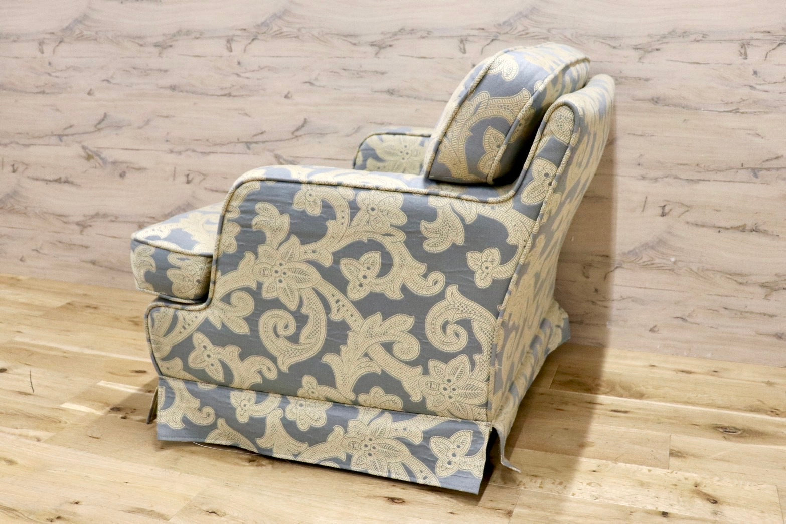 GMHS506E○CONDE HOUSE / カンディハウス インテリアセンター 北海道旭川 シングルソファ ファブリック 一人掛けソファ 水色 国産家具