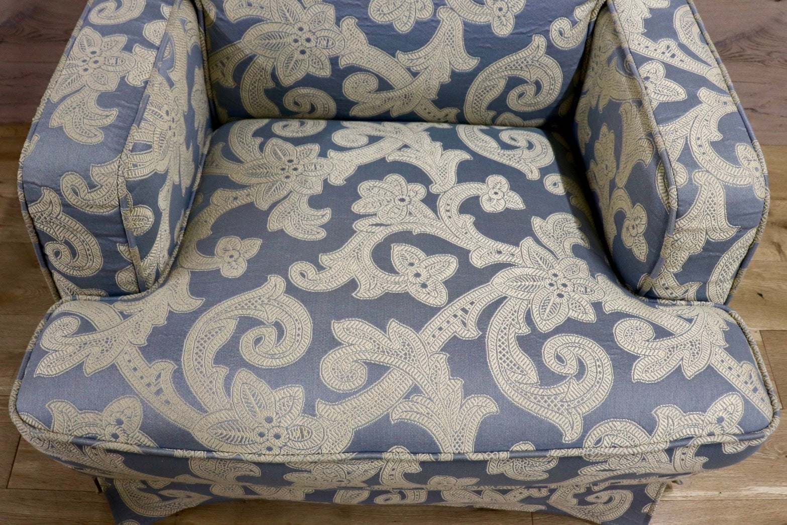 GMHS506E○CONDE HOUSE / カンディハウス インテリアセンター 北海道旭川 シングルソファ ファブリック 一人掛けソファ 水色 国産家具