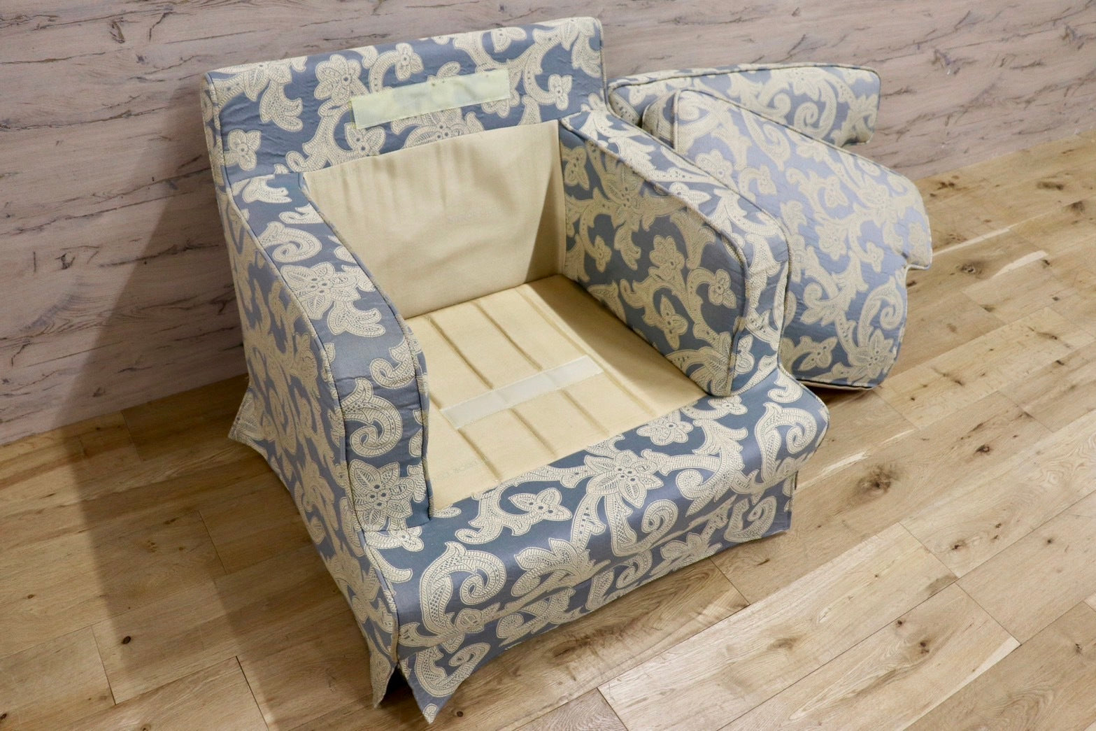 GMHS506E○CONDE HOUSE / カンディハウス インテリアセンター 北海道旭川 シングルソファ ファブリック 一人掛けソファ 水色 国産家具