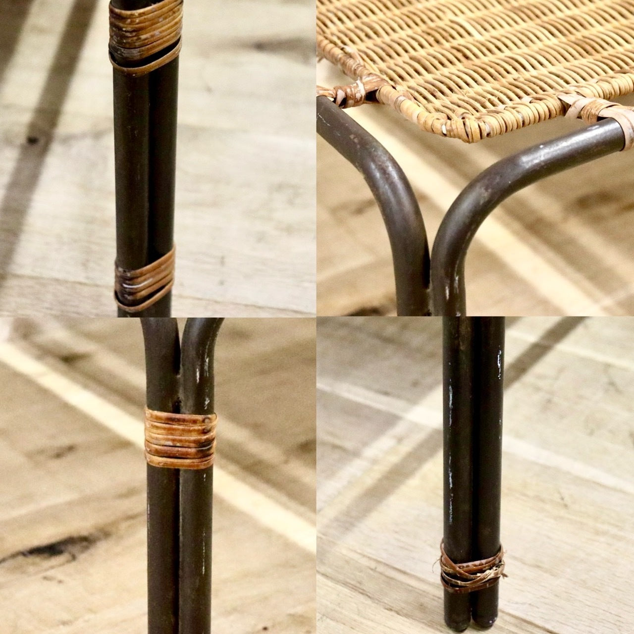 GMHH388C○アジアン ローテーブル センターテーブル リゾート アイアン ラタン 籐 アンティーク