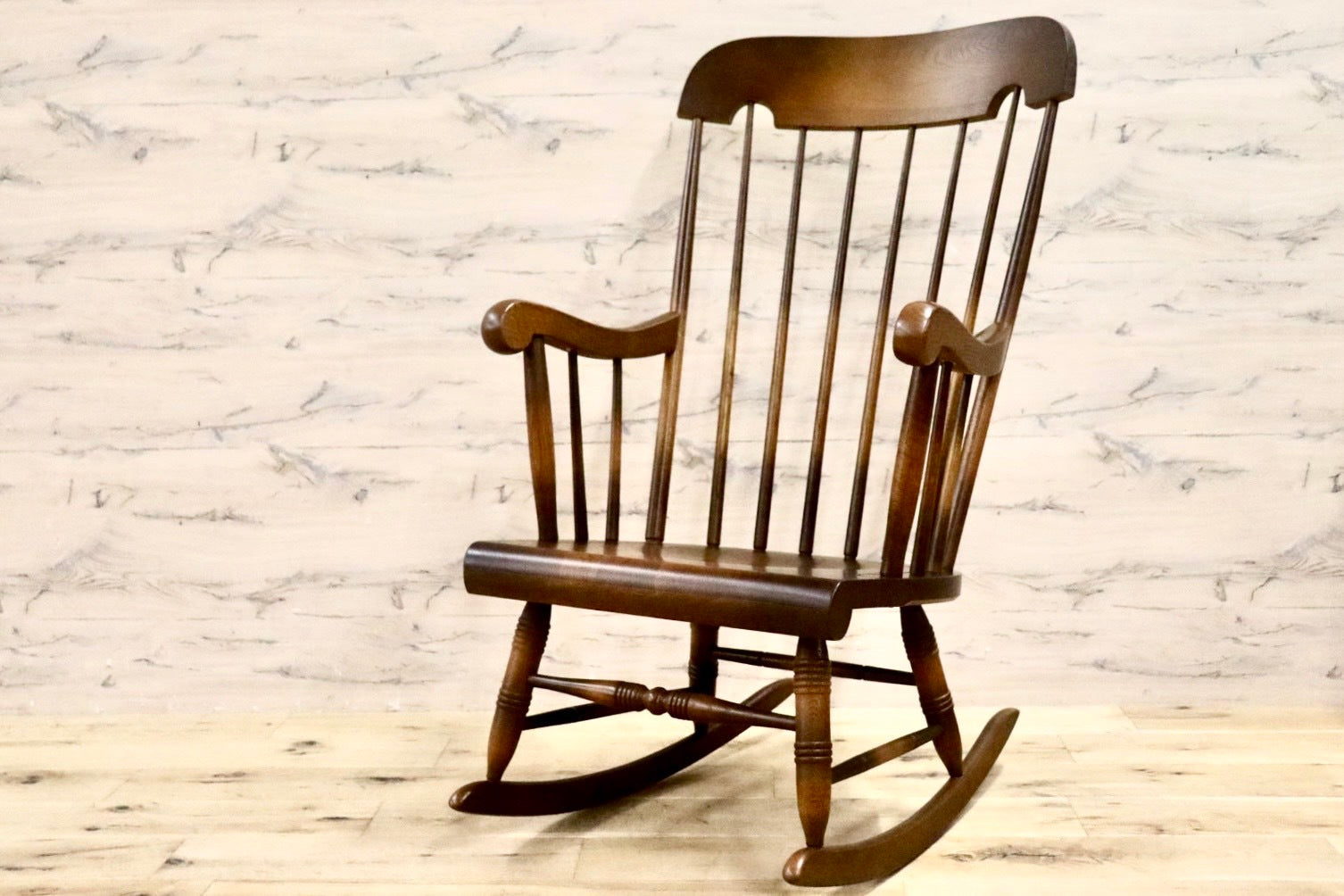 GMHS516B○飛騨産業 / HIDA キツツキ 穂高 ロッキングチェア 揺り椅子 楢材 アンティーク レトロ チェア 古民家 ノスタルジック 展示品
