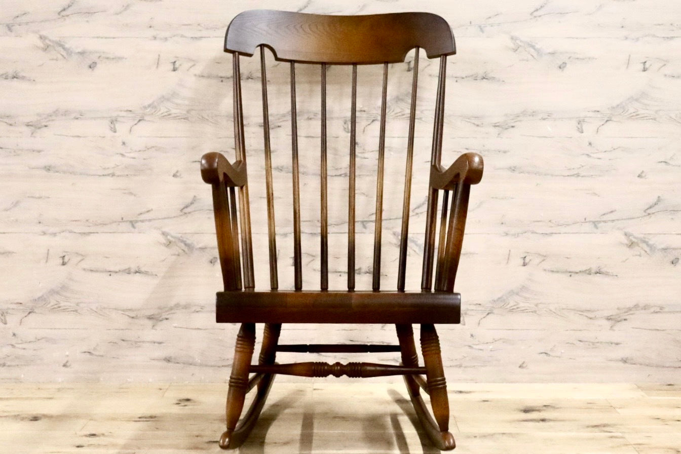 GMHS516B○飛騨産業 / HIDA キツツキ 穂高 ロッキングチェア 揺り椅子 楢材 アンティーク レトロ チェア 古民家 ノスタルジック 展示品