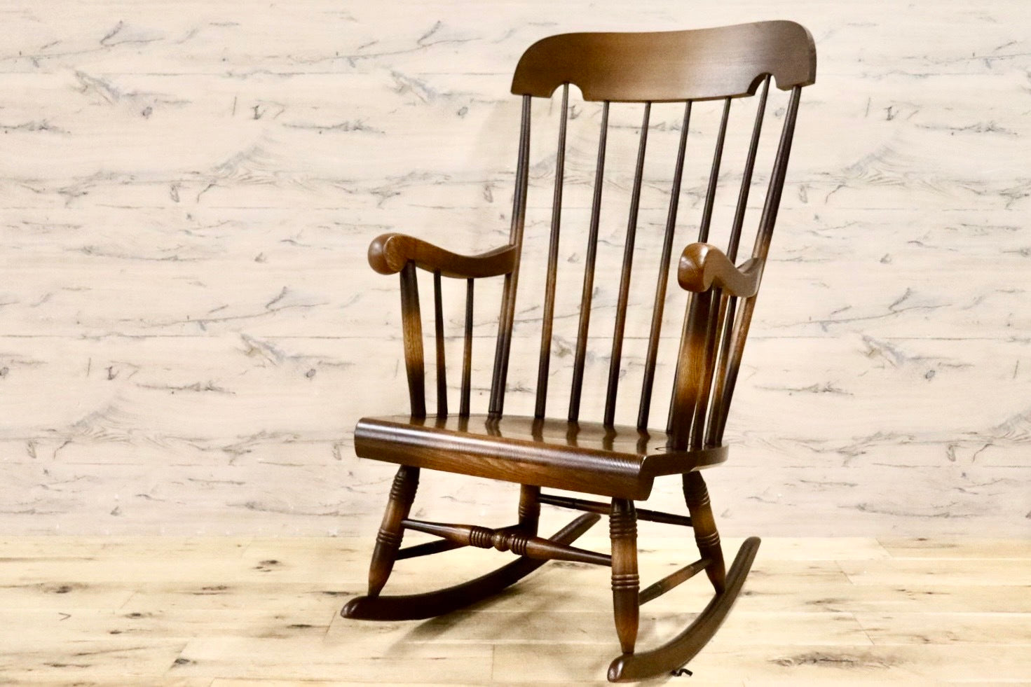 GMHS522A○飛騨産業 / HIDA キツツキ 穂高 ロッキングチェア 揺り椅子 楢材 アンティーク レトロ チェア 古民家 ノスタルジック 展示品