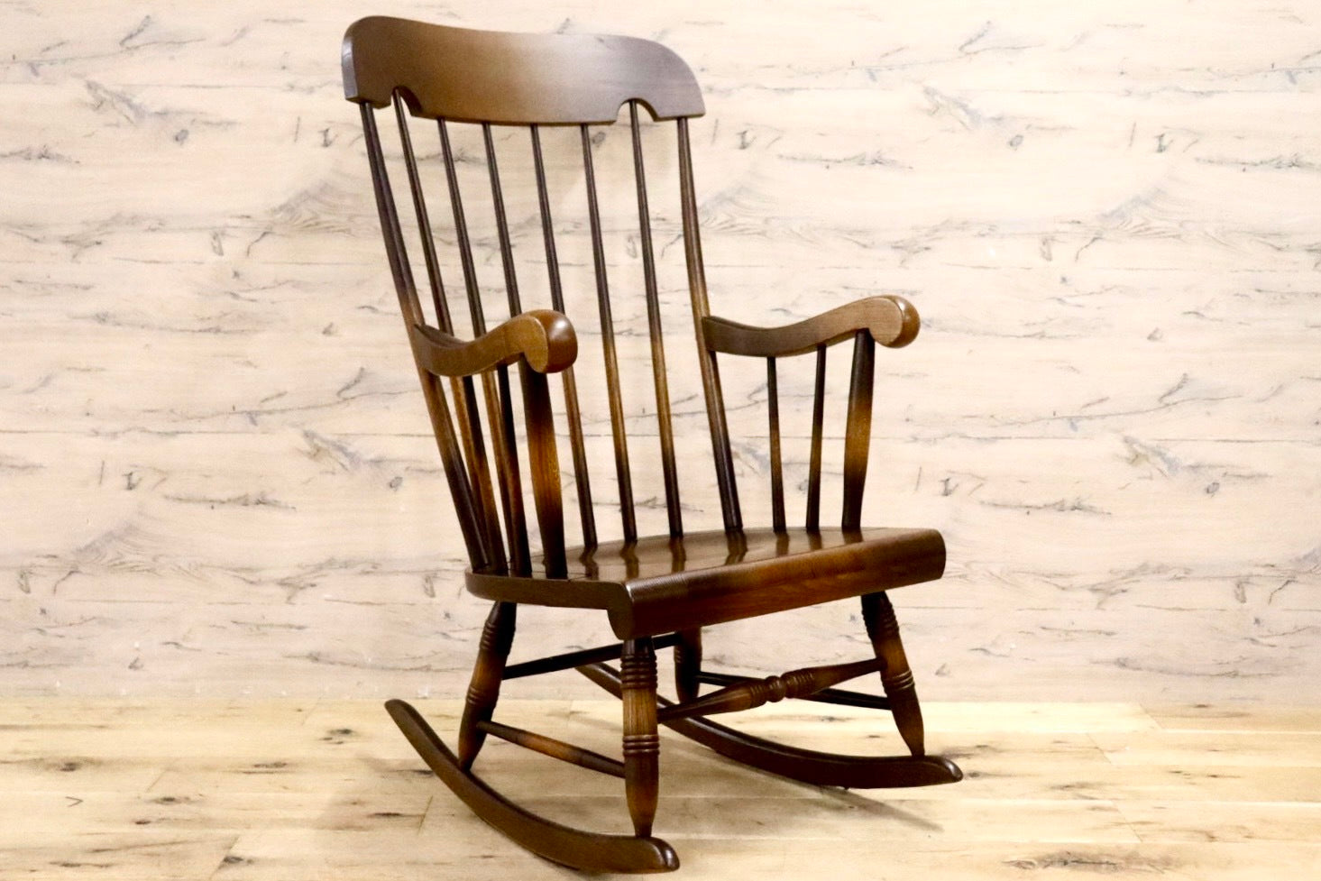 GMHS522A○飛騨産業 / HIDA キツツキ 穂高 ロッキングチェア 揺り椅子 楢材 アンティーク レトロ チェア 古民家 ノスタルジック 展示品
