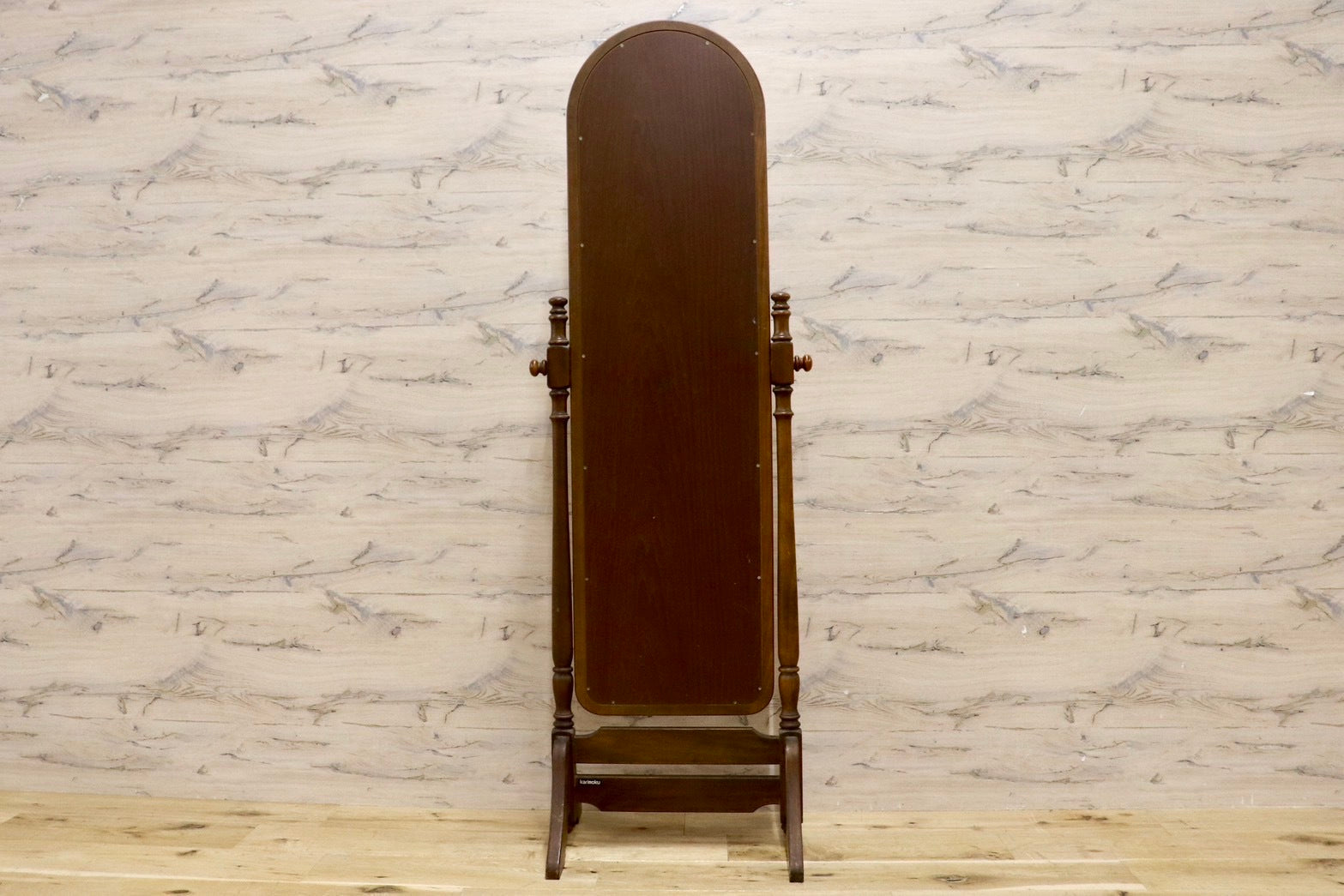 GMHK605○karimoku / カリモク コロニアル ミラー 姿見 全身鏡 スタンドミラー モダン レトロ アンティーク ブナ材