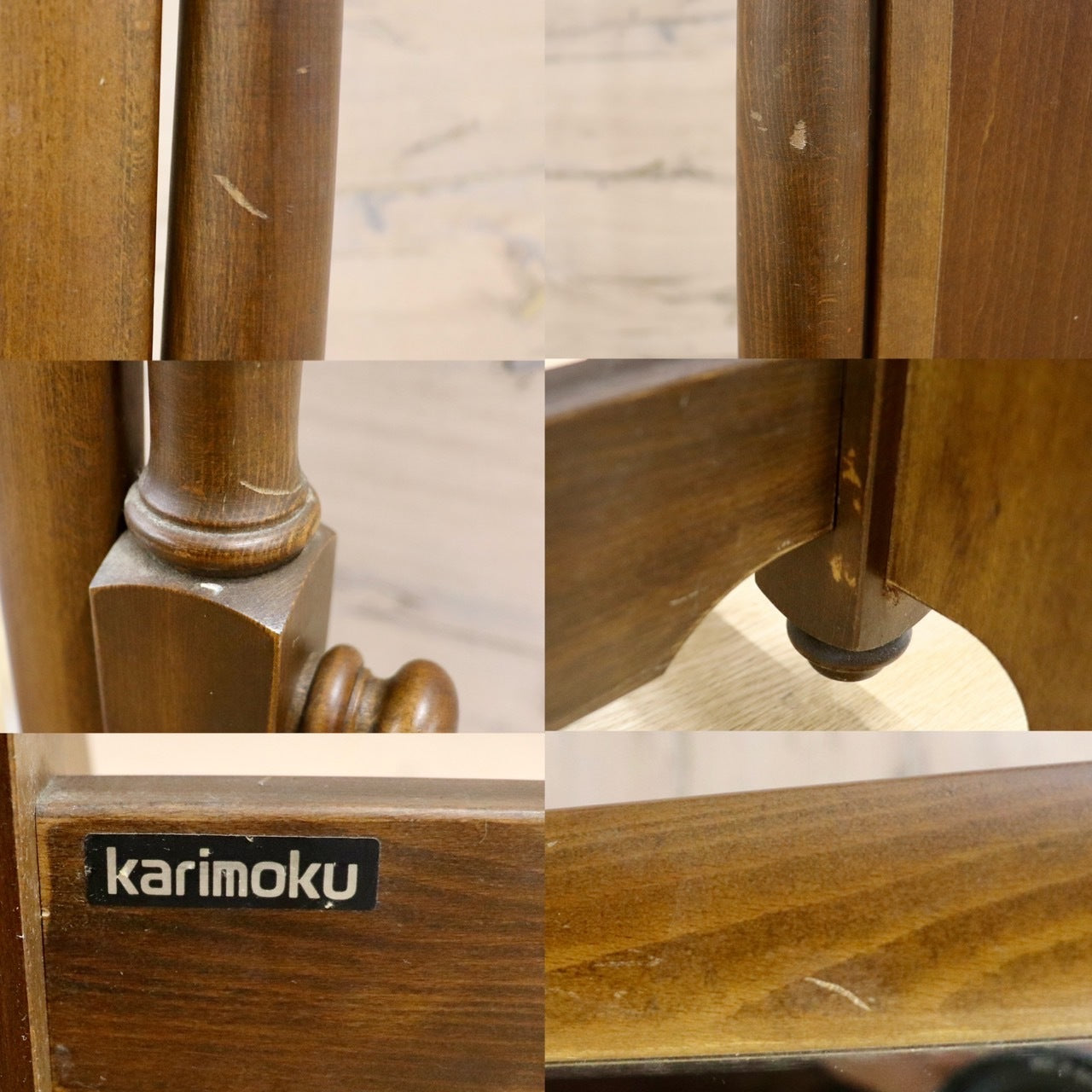 GMHK605○karimoku / カリモク コロニアル ミラー 姿見 全身鏡 スタンドミラー モダン レトロ アンティーク ブナ材