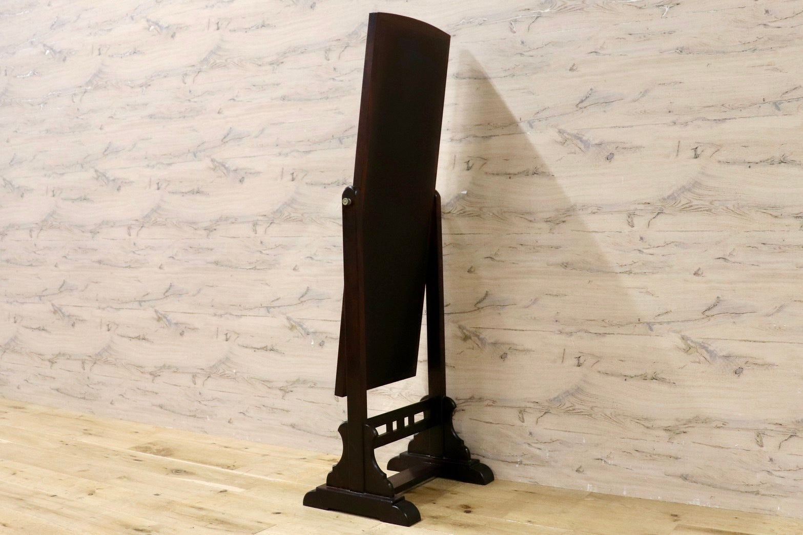 GMHK520○松本民芸家具 姿見 スタンドミラー 全身鏡 ミズメザクラ 民藝 無垢材 アンティーク レトロ 和家具 和モダン