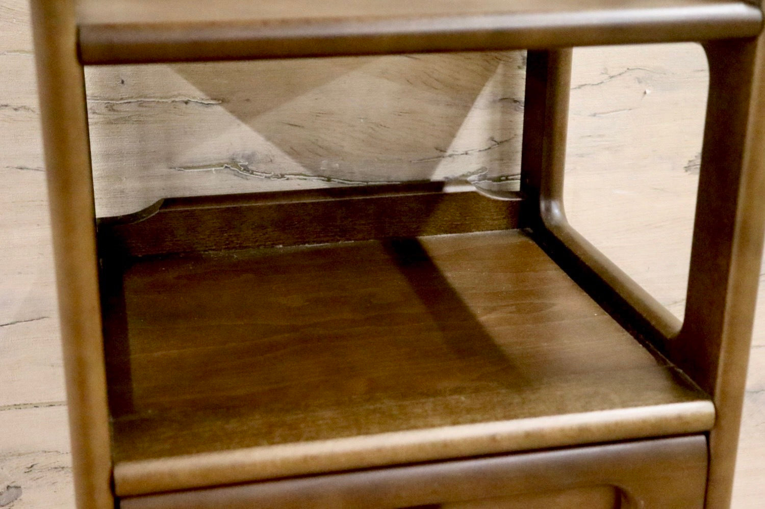 GMHH279○karimoku / カリモク 電話台 FAX台 花台 飾り台 収納家具 国産家具 天然木 レトロ