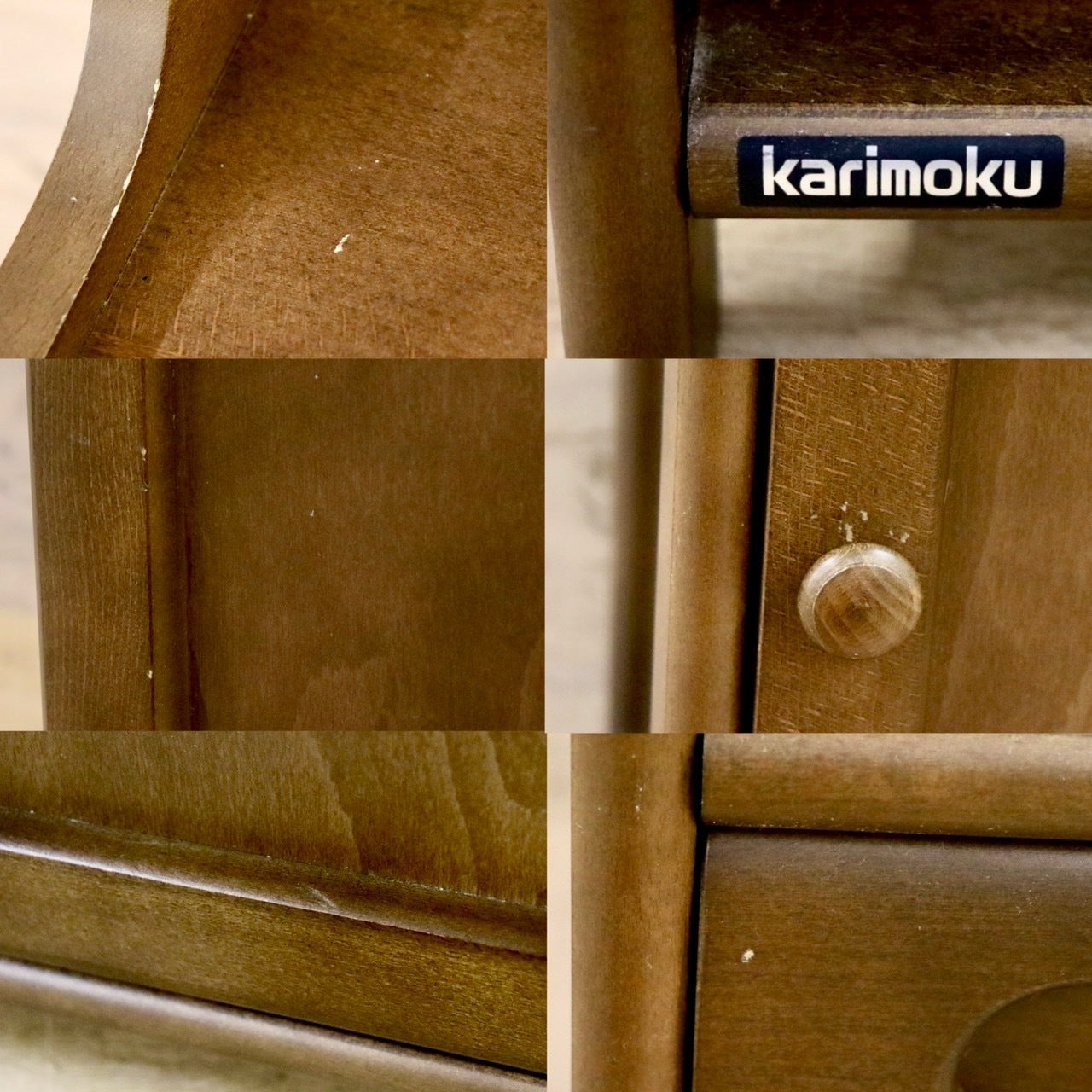 GMHH279○karimoku / カリモク 電話台 FAX台 花台 飾り台 収納家具 国産家具 天然木 レトロ