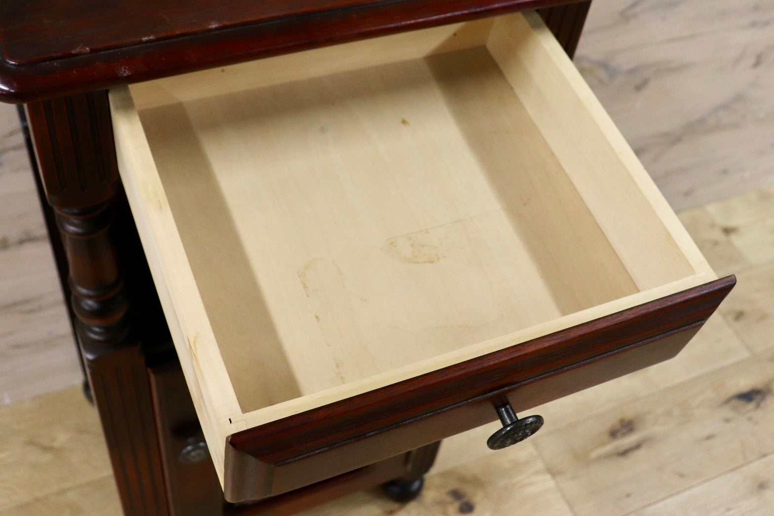 GMHK656○karimoku / カリモク オールドカリモク 電話台 花台 飾り台 引き出し 収納家具 国産家具 ヴィンテージ レトロ