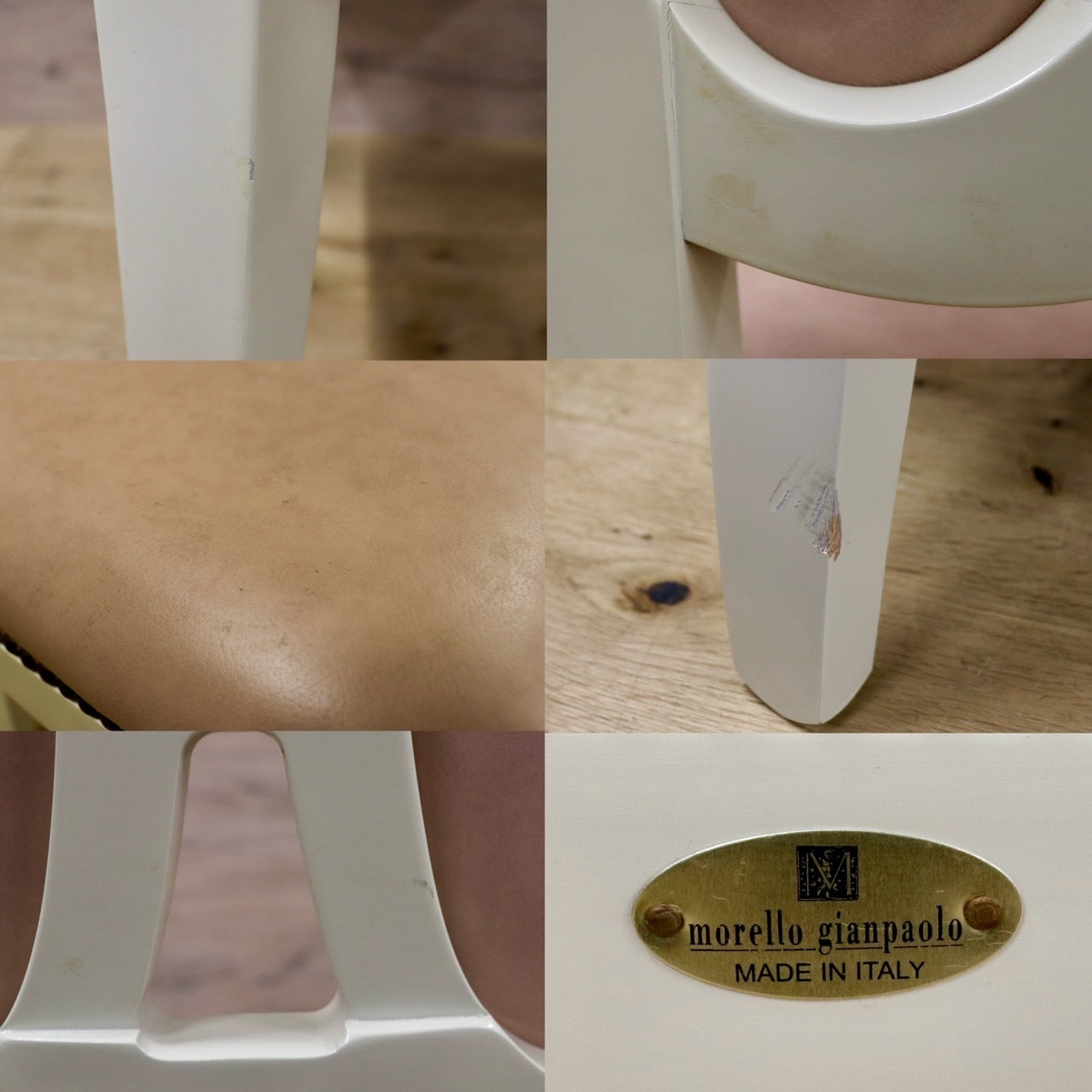 GMHH119A○morello gianpaolo / モレロジャンパウロ ダイニングチェア 椅子 イタリア家具 ヨーロピアン家具 アンティーク レザー