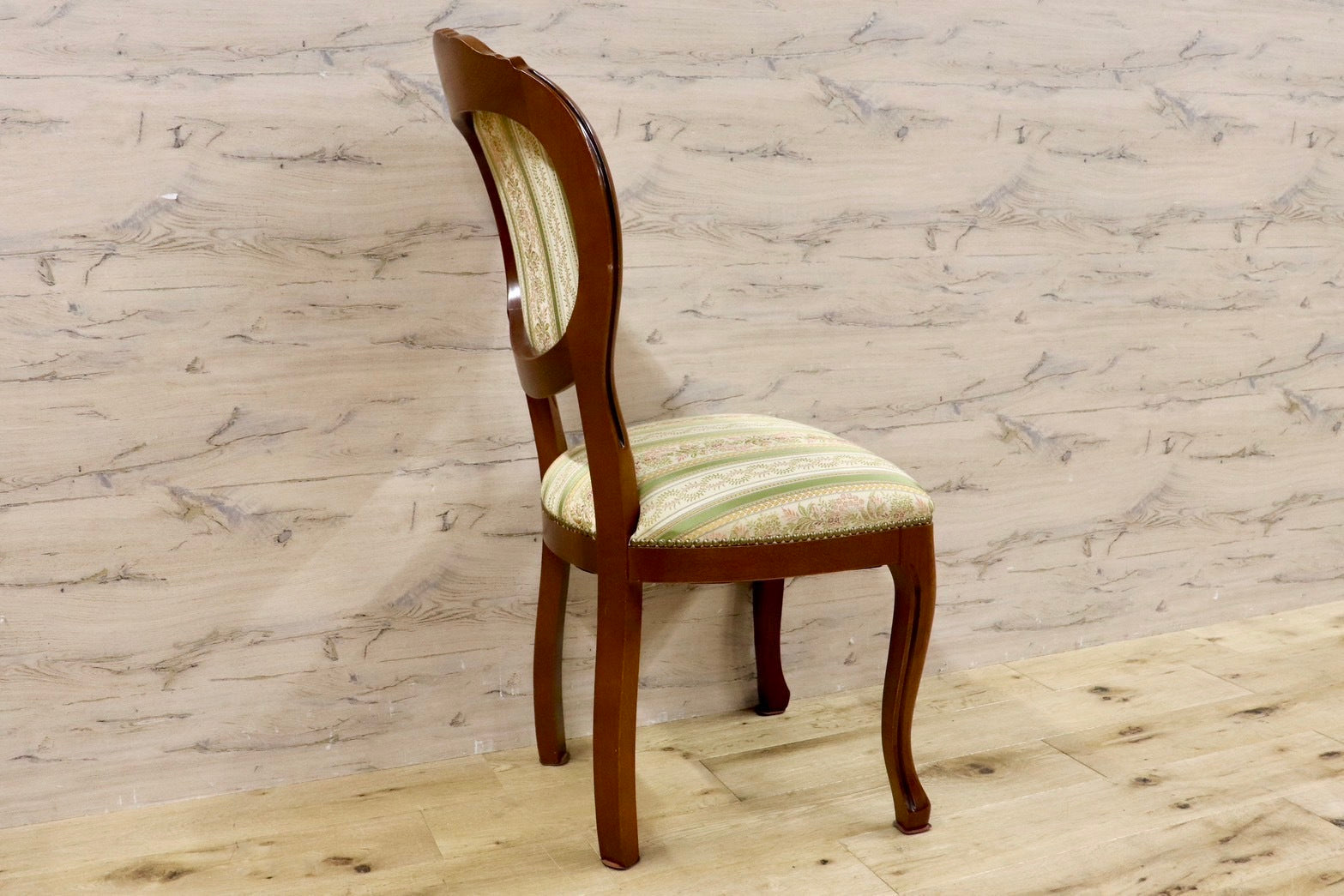 GMHK653○イタリア家具 ヨーロピアン クラシック ダイニングチェア 食卓椅子 アームレスチェア 木製 アンティーク 猫脚