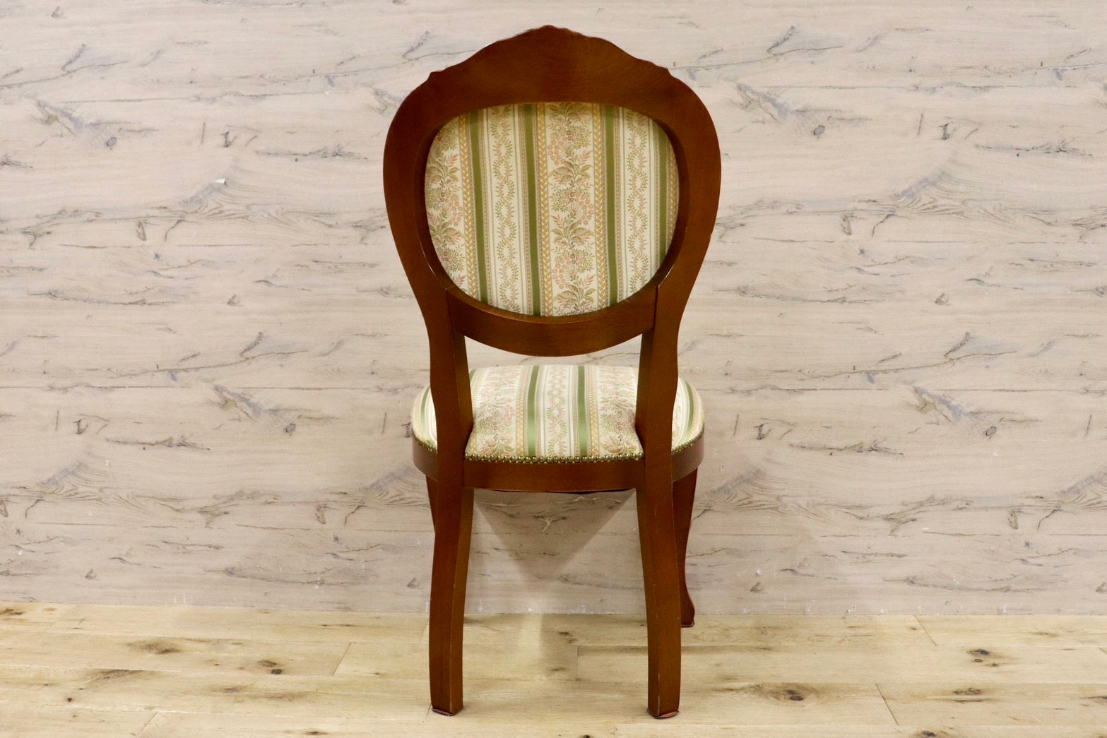 GMHK653○イタリア家具 ヨーロピアン クラシック ダイニングチェア 食卓椅子 アームレスチェア 木製 アンティーク 猫脚