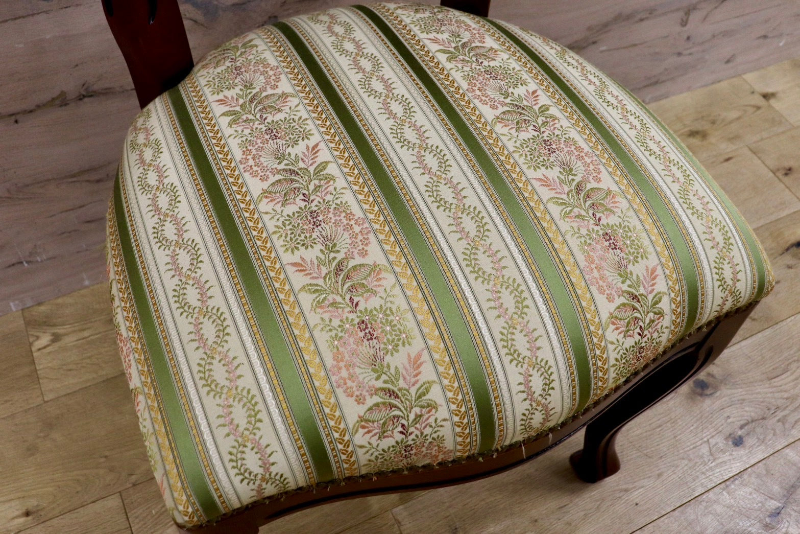 GMHK653○イタリア家具 ヨーロピアン クラシック ダイニングチェア 食卓椅子 アームレスチェア 木製 アンティーク 猫脚