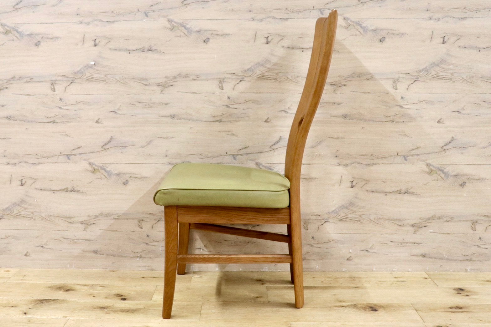 GMHH415○karimoku / カリモク ダイニングチェア アームレスチェア 食卓椅子 国産家具 合皮 ダークグリーン カントリー ナチュラル