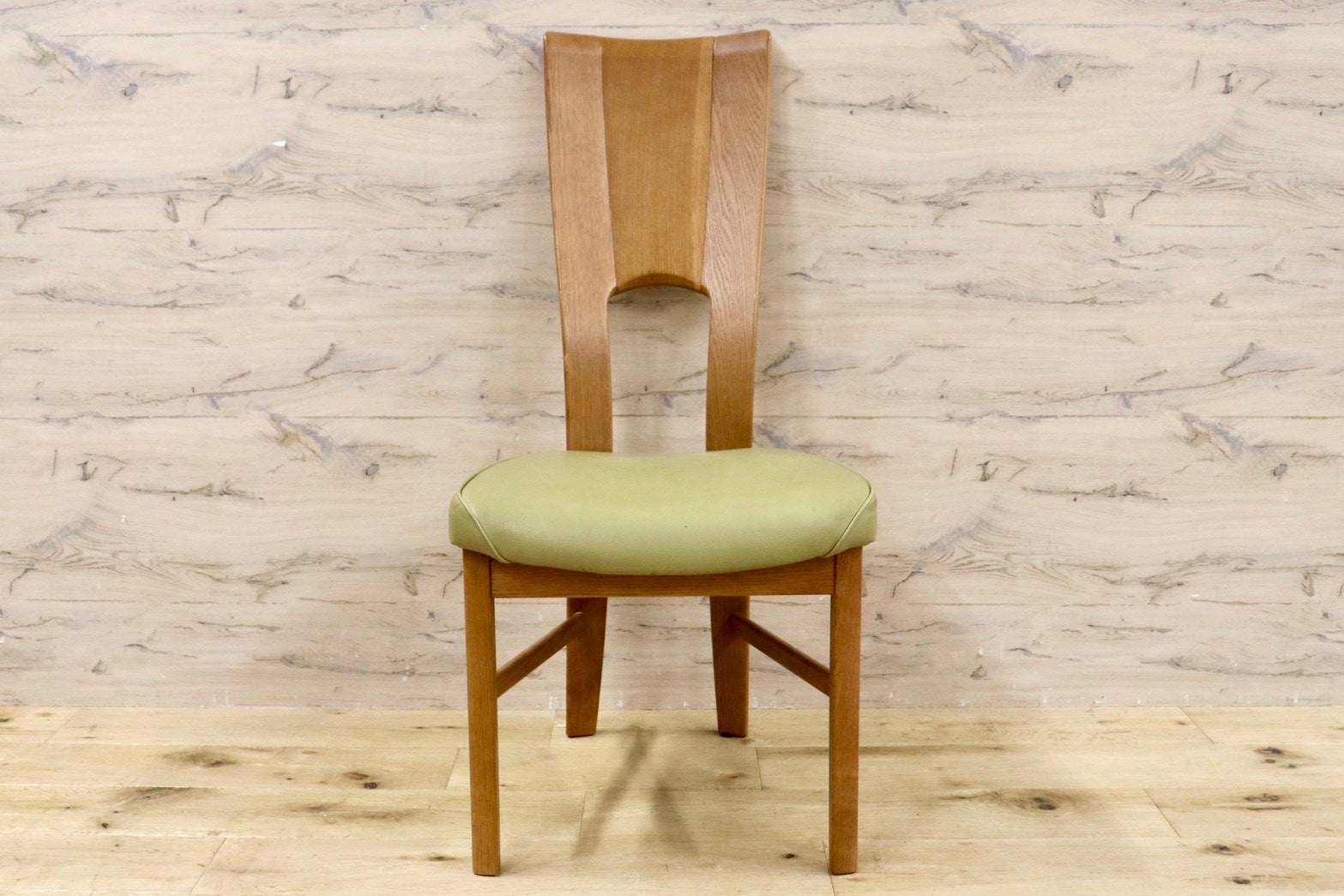 GMHH415○karimoku / カリモク ダイニングチェア アームレスチェア 食卓椅子 国産家具 合皮 ダークグリーン カントリー ナチュラル