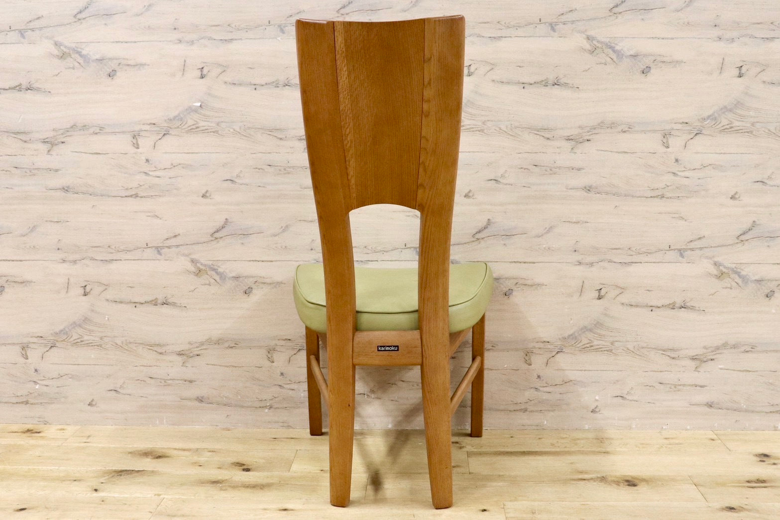 GMHH415○karimoku / カリモク ダイニングチェア アームレスチェア 食卓椅子 国産家具 合皮 ダークグリーン カントリー ナチュラル