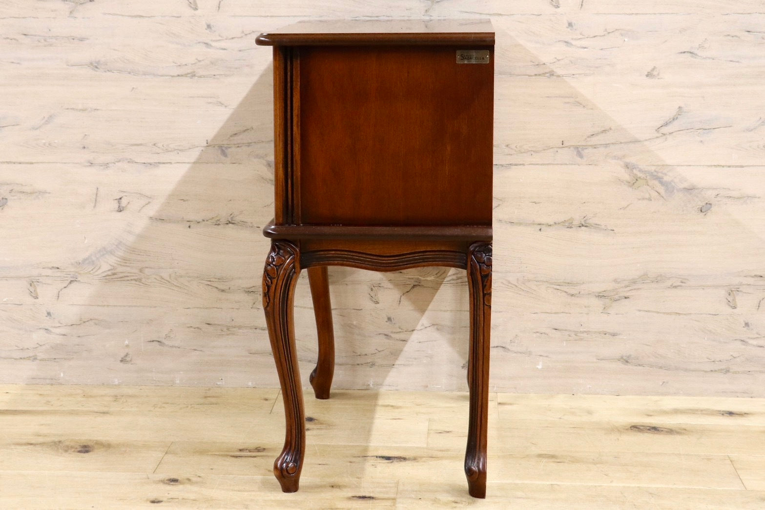 GMHK344○イタリア製 輸入家具 クラウディオ 2段チェスト 電話台 花台 収納家具 クラシック アンティーク 猫脚 ヨーロピアン