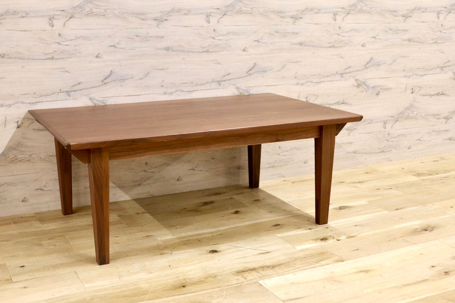 GMHK707○unico / ウニコ METTE メッテ リビングテーブル センターテーブル こたつ ウォールナット 北欧スタイル 定価5.45万 展示品