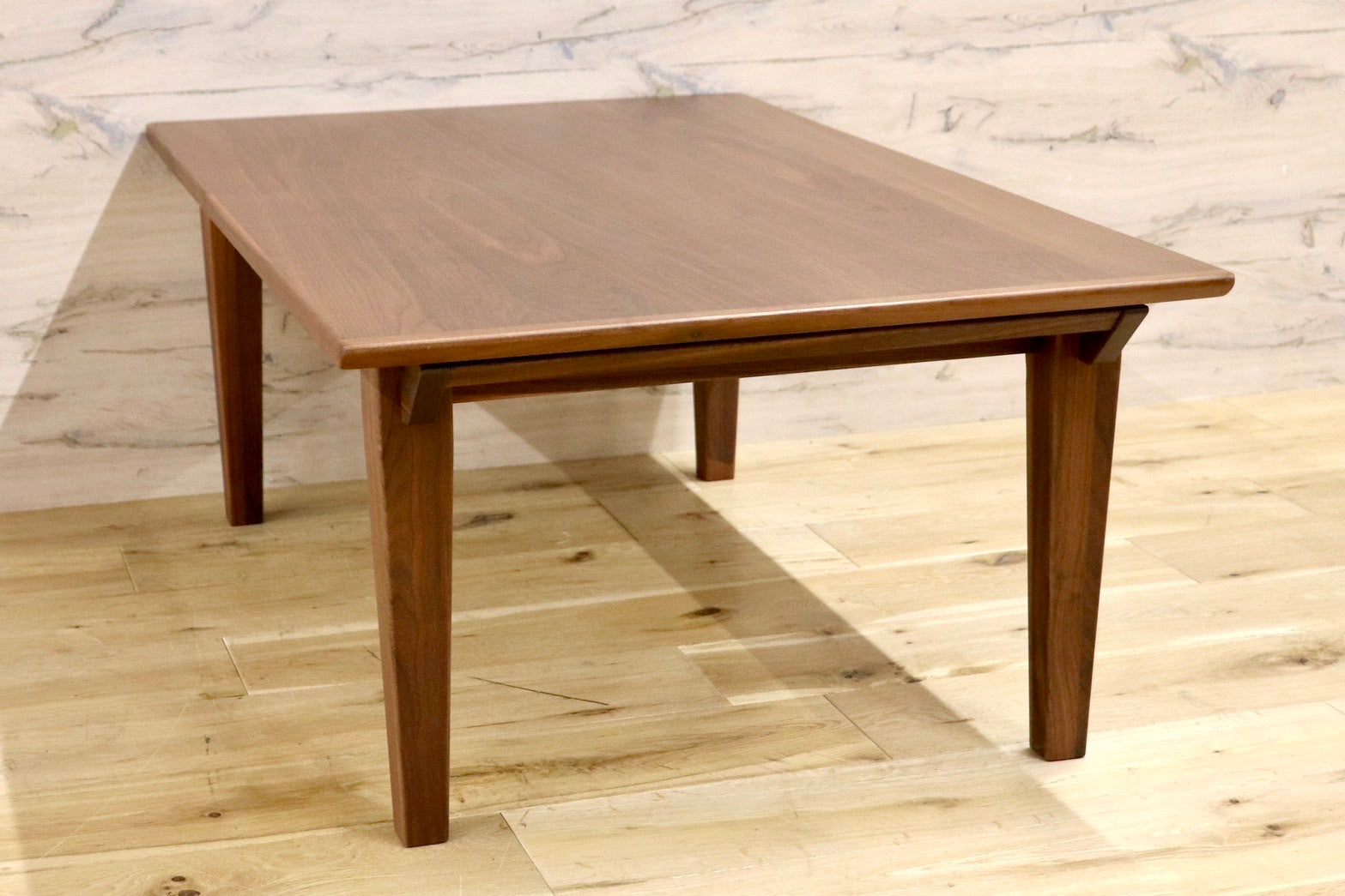 GMHK707○unico / ウニコ METTE メッテ リビングテーブル センターテーブル こたつ ウォールナット 北欧スタイル 定価5.45万 展示品