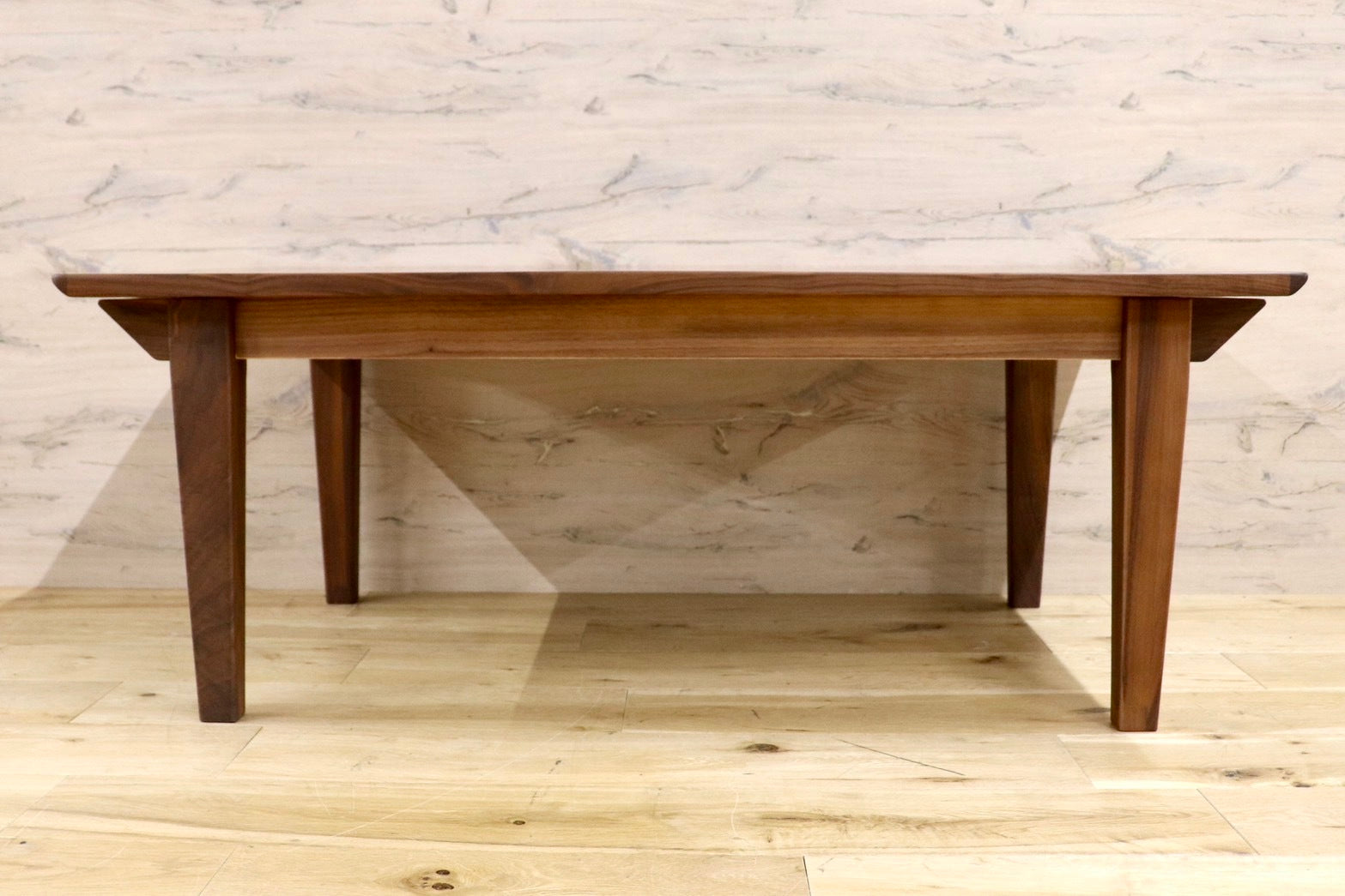 GMHK707○unico / ウニコ METTE メッテ リビングテーブル センターテーブル こたつ ウォールナット 北欧スタイル 定価5.45万 展示品