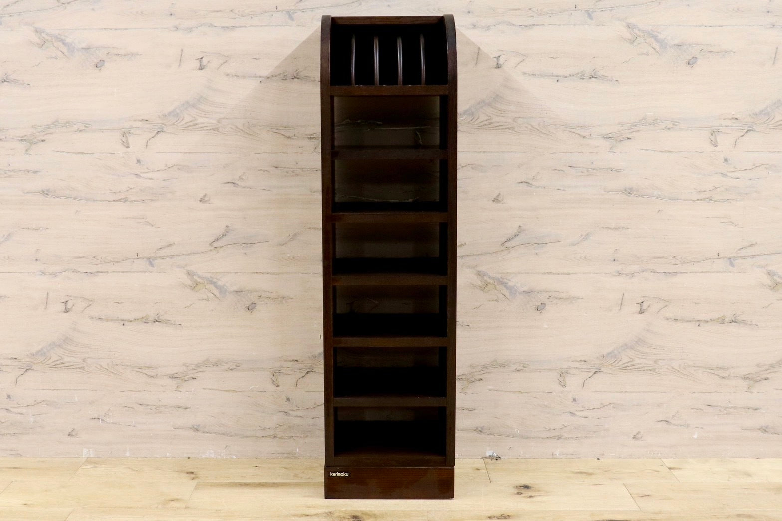 GMHS547○karimoku / カリモク スリッパラック 収納ラック 玄関収納 スリッパ立て 収納棚 レトロ ヴィンテージ 国産家具