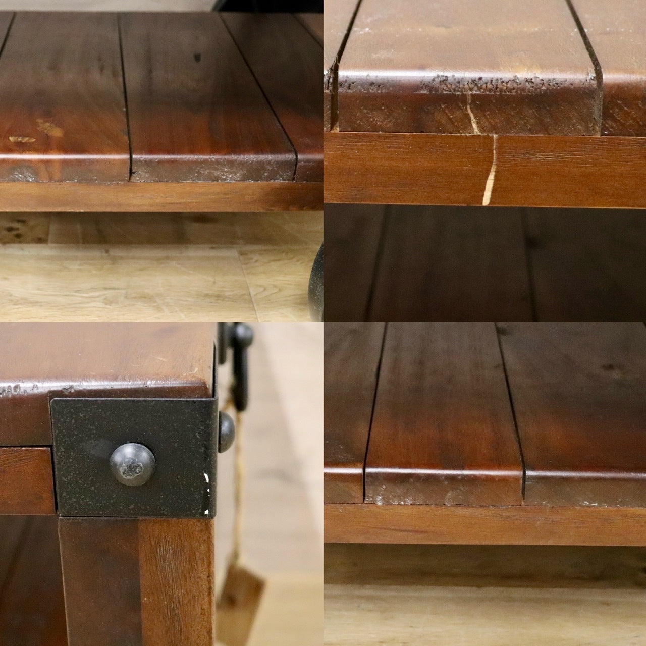 GMHK769○トローリーローボード テレビ台 リビングボード センターテーブル アンティーク レトロ 天然木 車輪付き